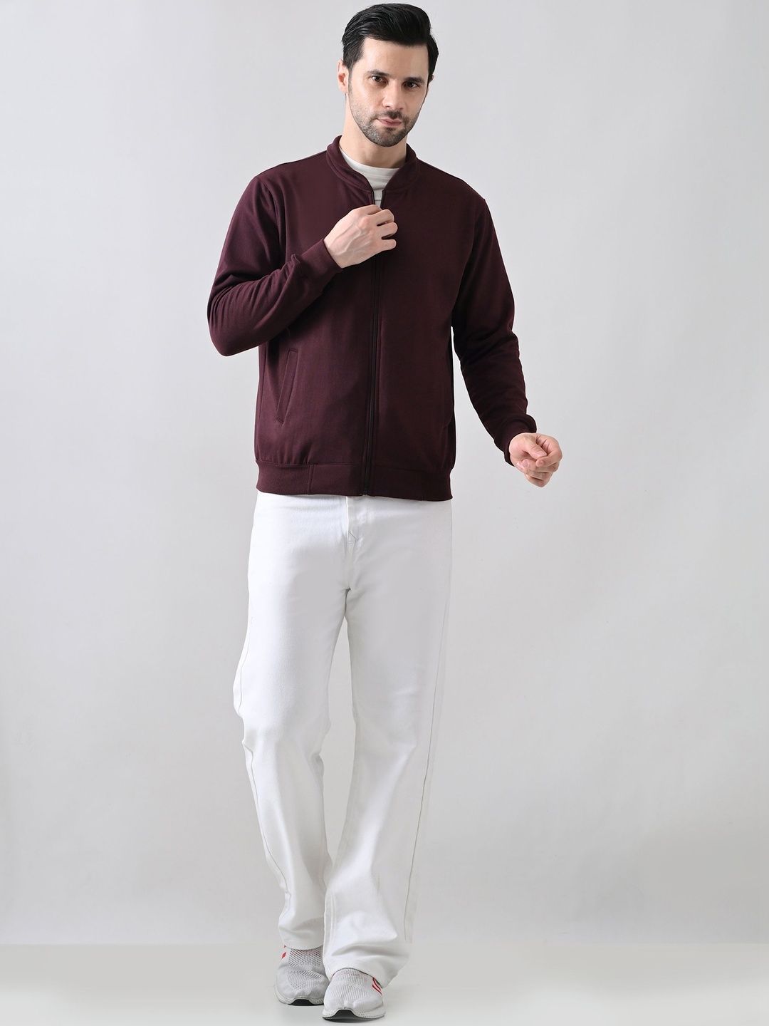 BAESD Men Fleece Lightweight Bomber Jacket