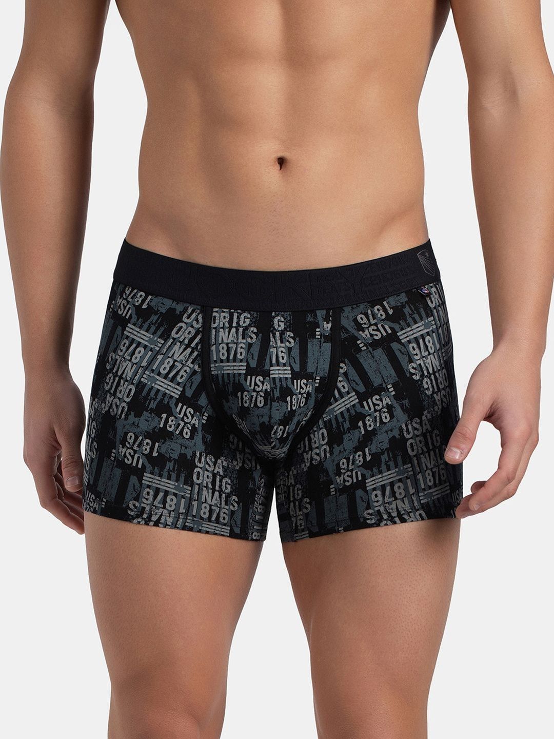 Jockey Super Combed Cotton Stretch Printed Trunk with Ultrasoft Waistband-US63