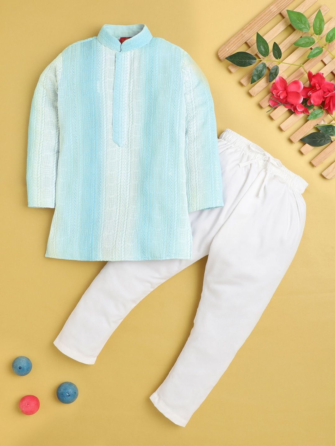 BAESD Boys Ombre Dyed Regular Kurta with Pyjamas