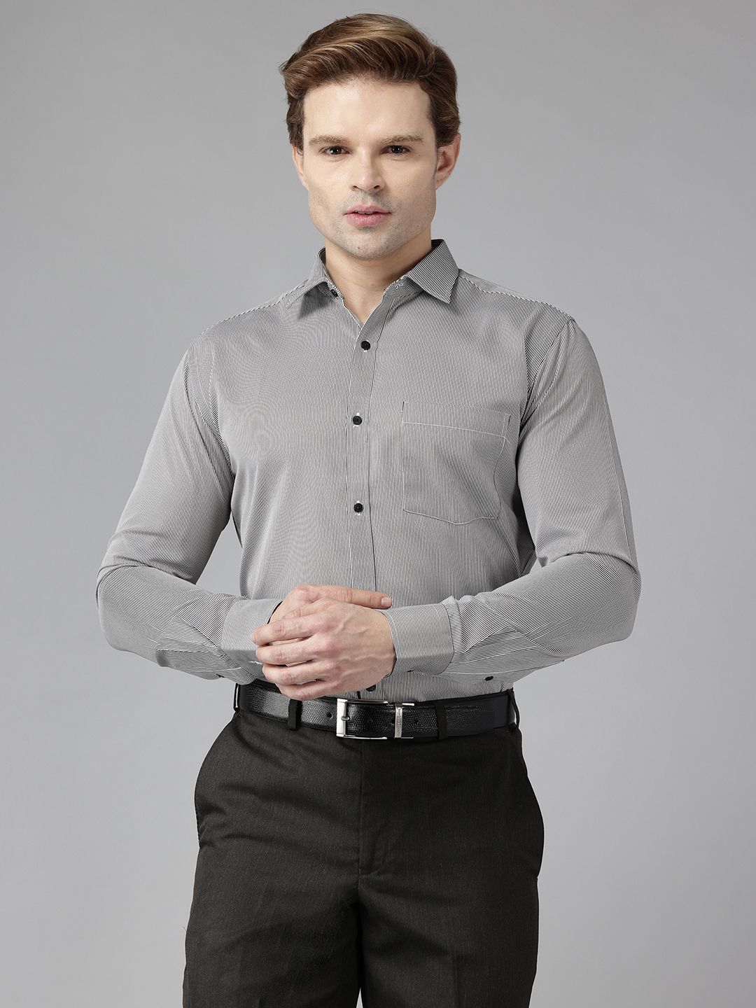 Park Avenue Men Slim Fit Striped Formal Shirt