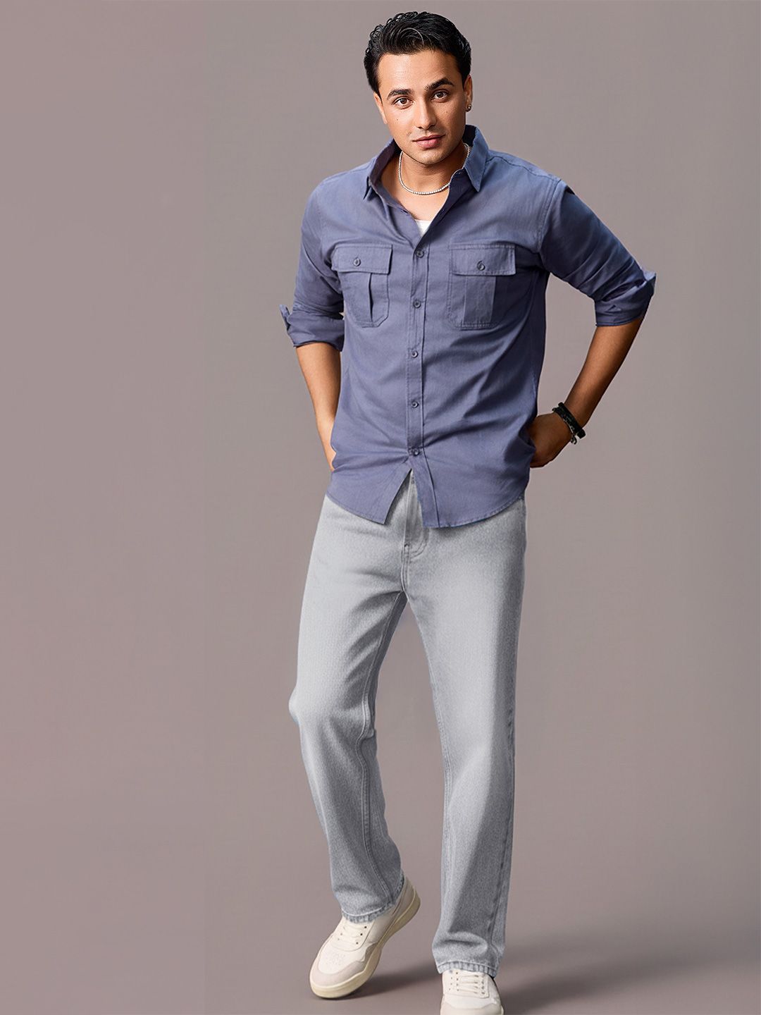 Urbano Fashion Men Straight Fit Heavy Washed Jeans Stretchable