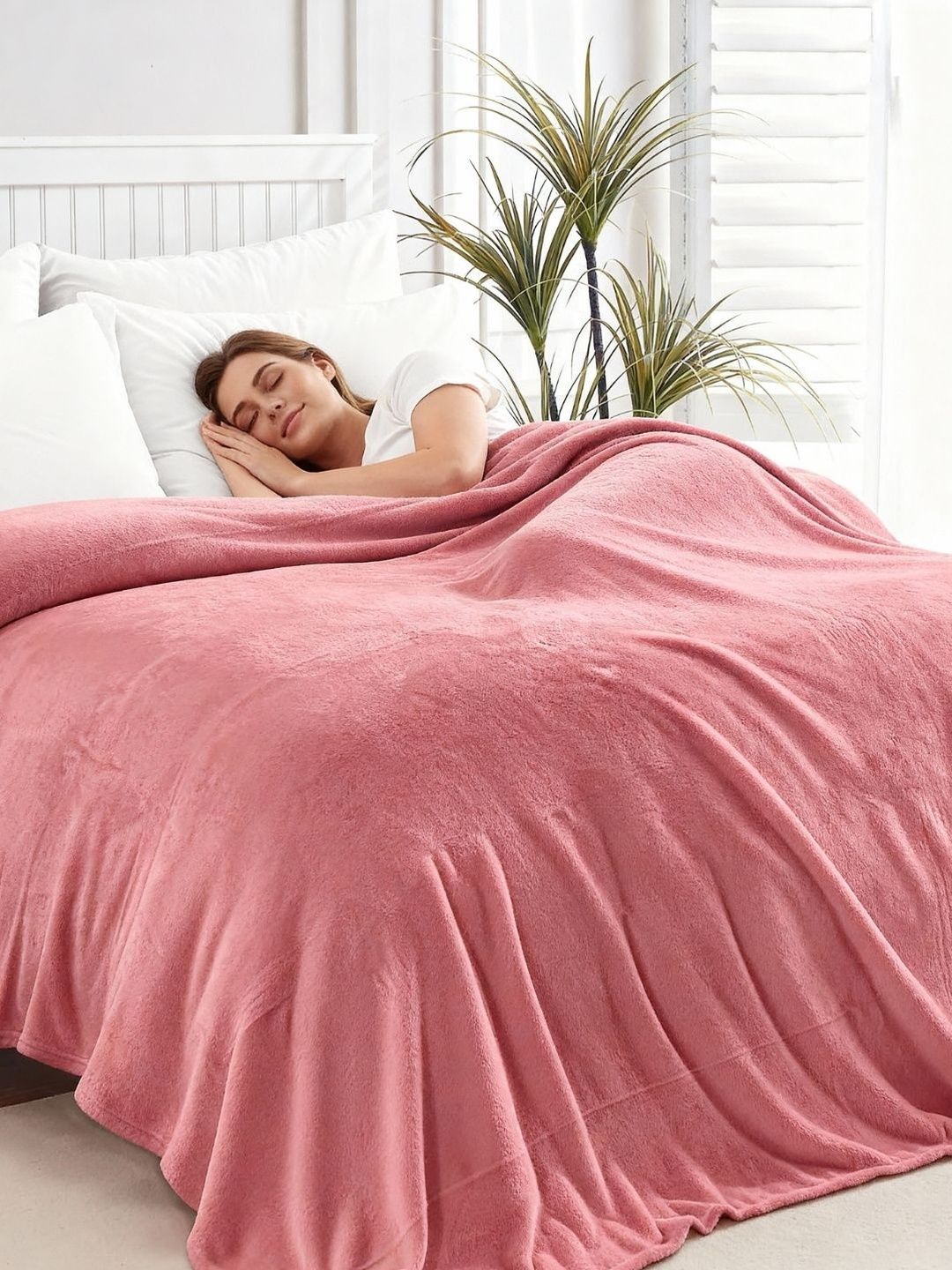 haus & kinder haus & kinder Peach-Coloured AC Room Blanket
