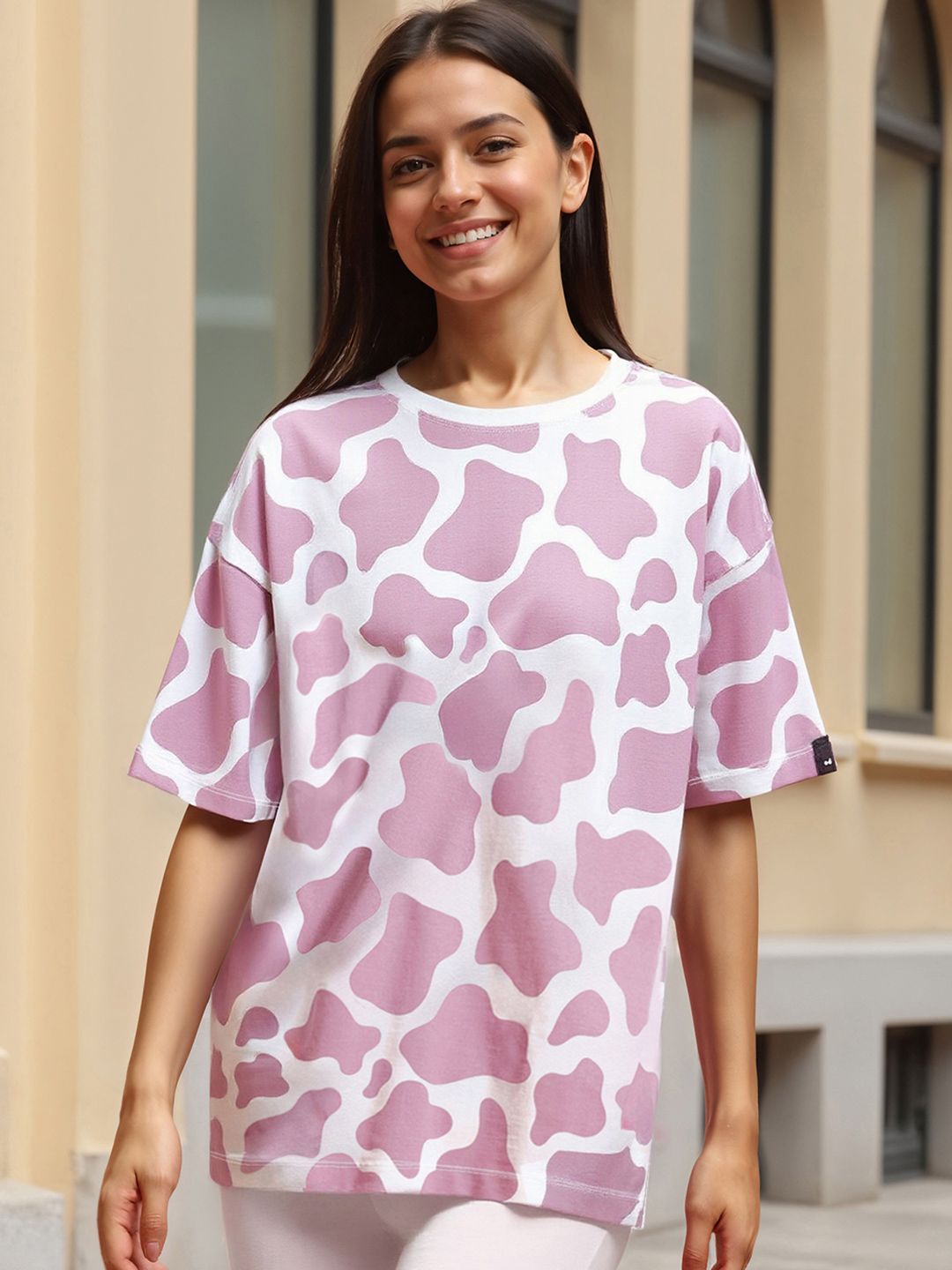 Bewakoof Women Camo Printed Oversized T-shirt