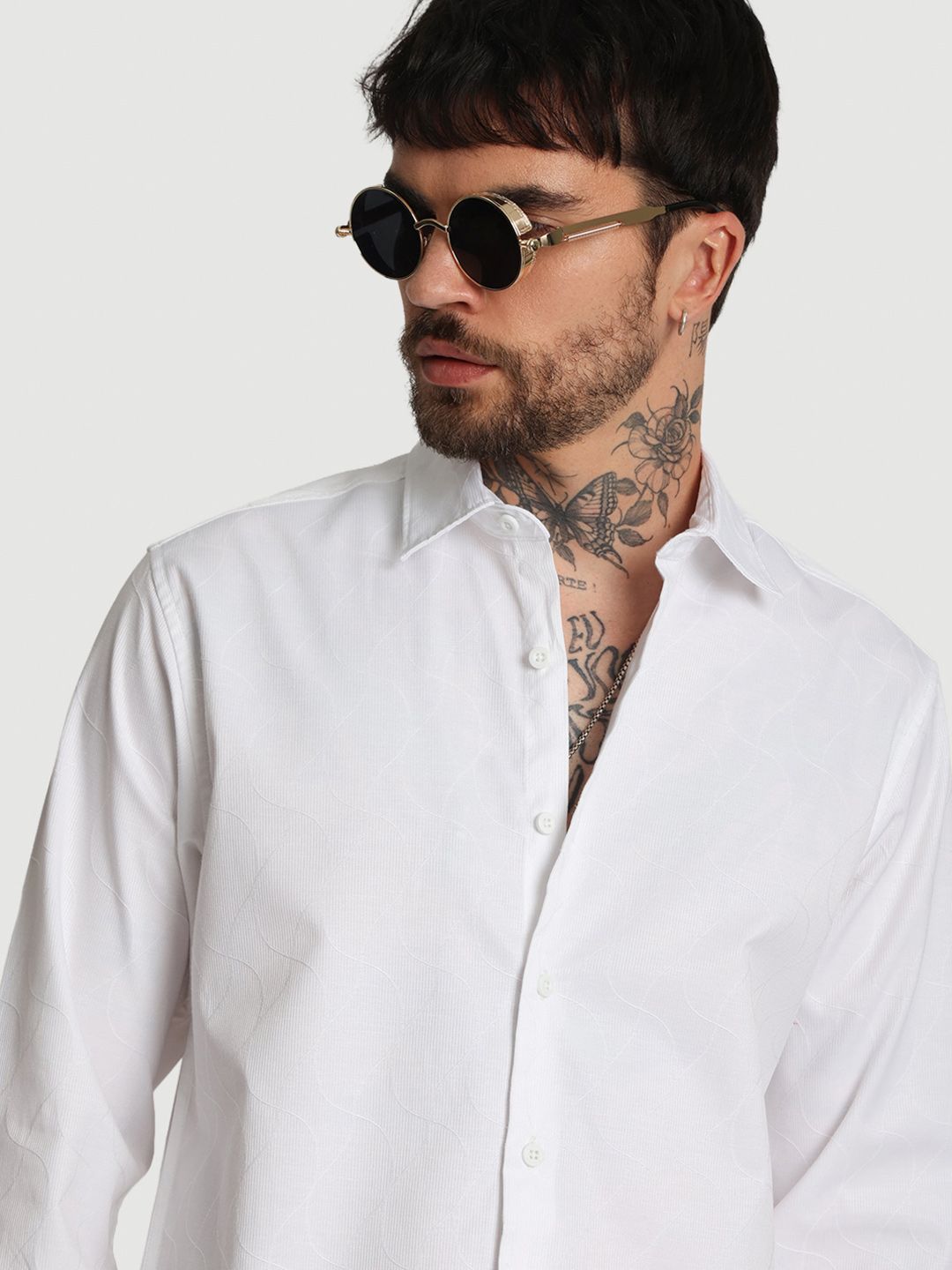Bene Kleed Men Regular Fit Textured & Premium Casual Shirt