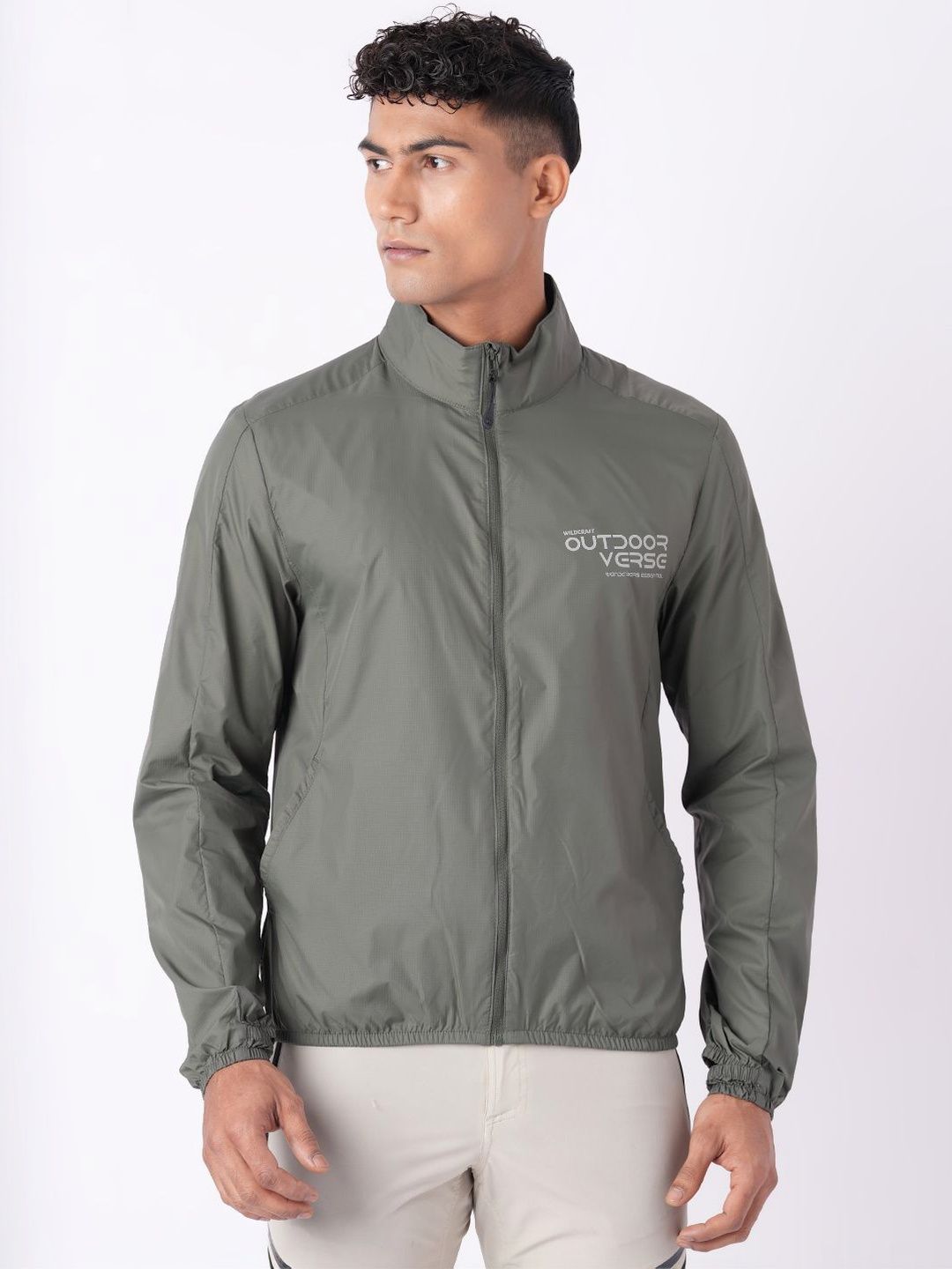 Wildcraft Men Brand Logo Lightweight Outdoor Woven Jacket