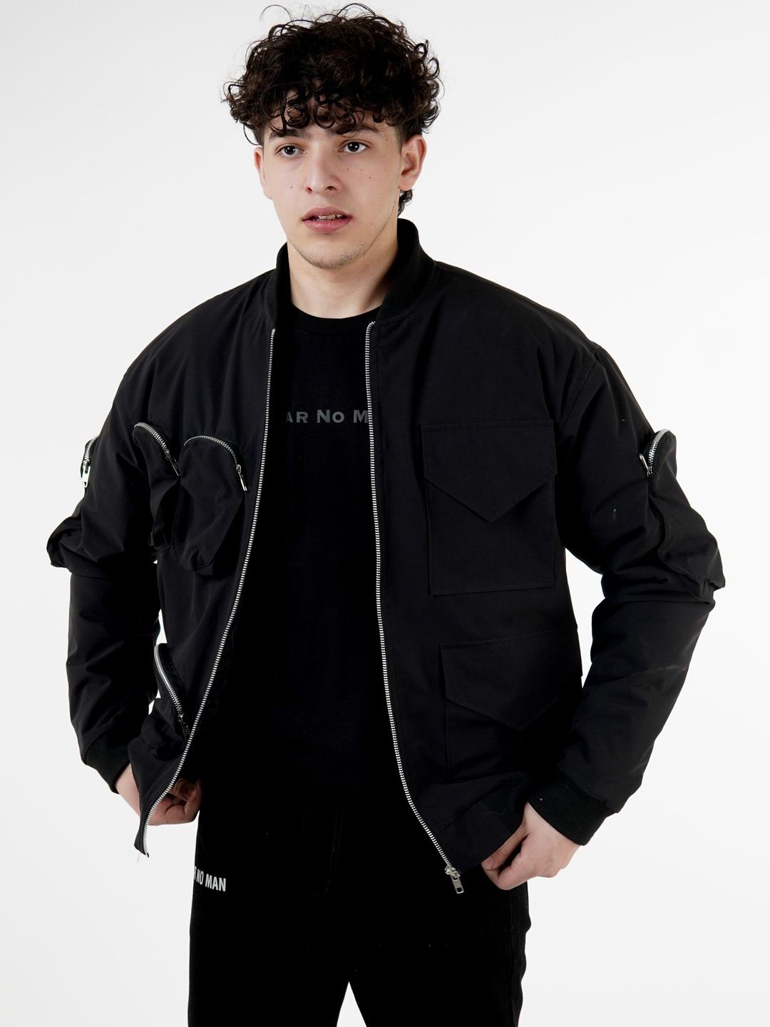 Fear No Man Men Lightweight Bomber Jacket