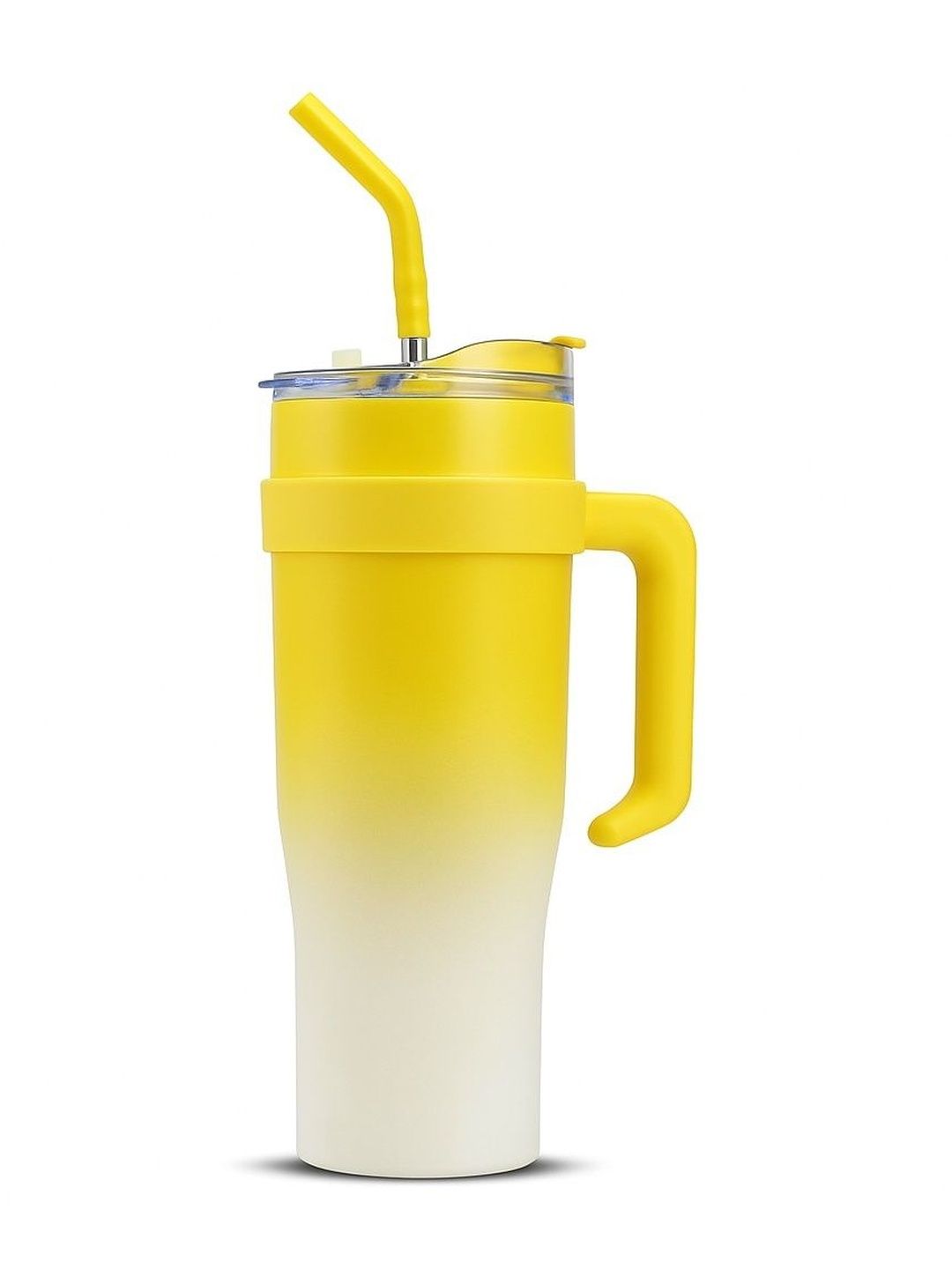 Style Homez Yellow & White Single Stainless Steel Solid Double Wall Vacuum Water Bottle