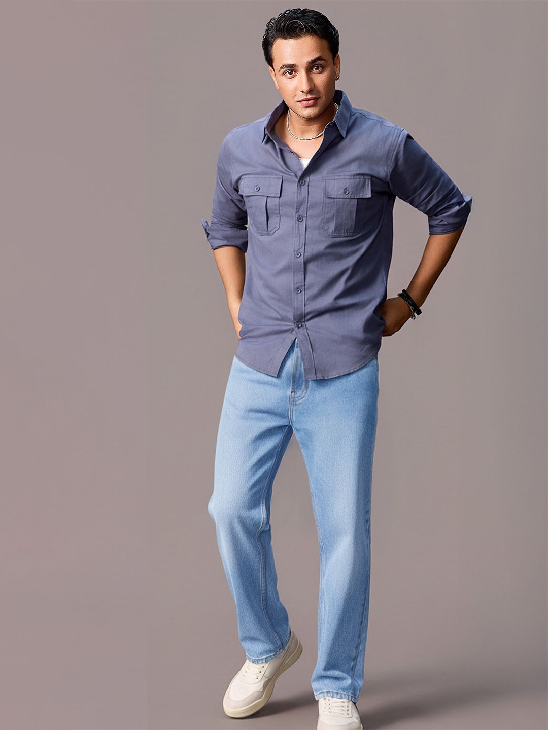 Urbano Fashion Men Straight Fit Heavy Washed Jeans Stretchable