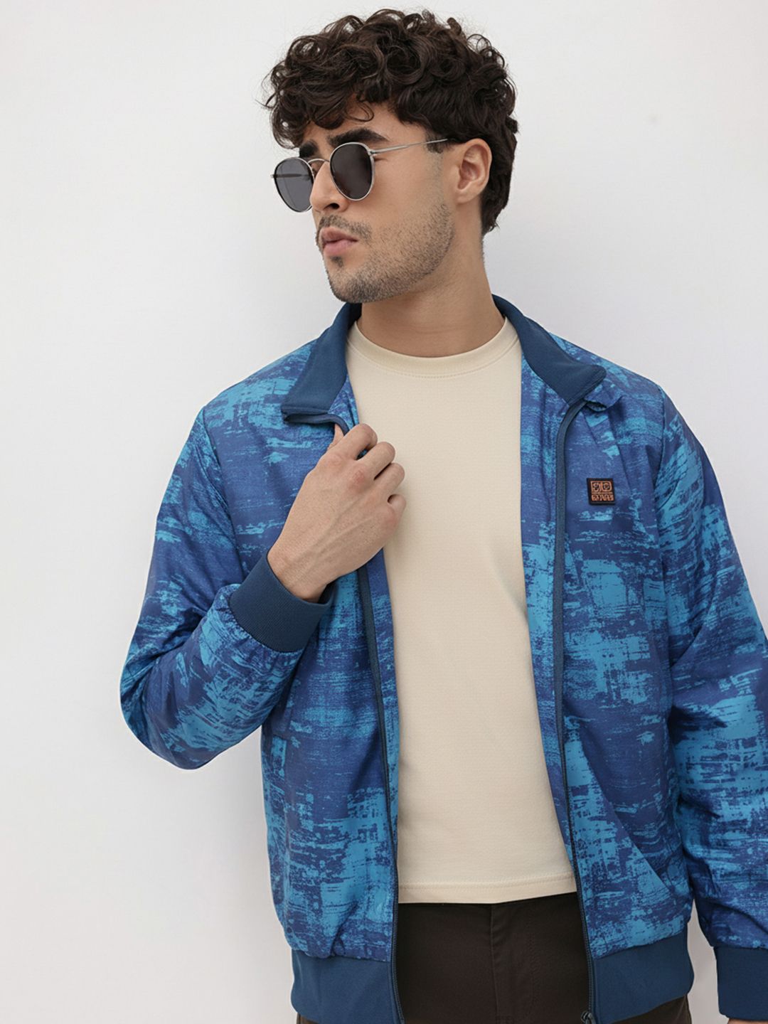 The Roadster Life Co. Abstract Printed Jacket