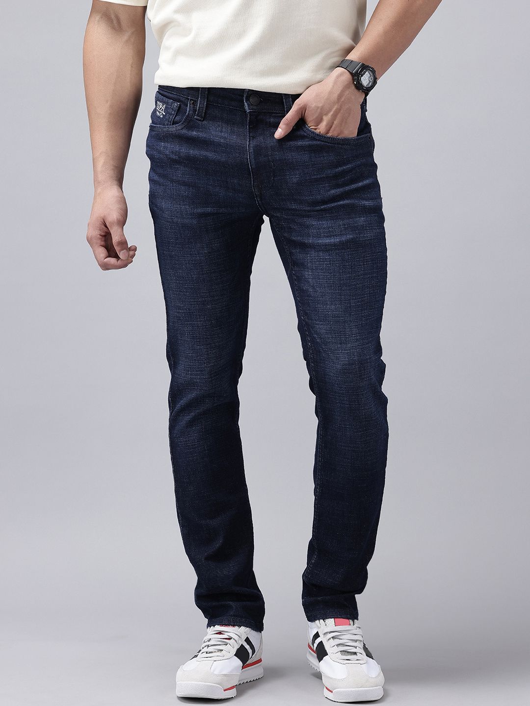 U.S. Polo Assn. Denim Co. Men Regallo Skinny Fit Embroidered Stretchable Jeans