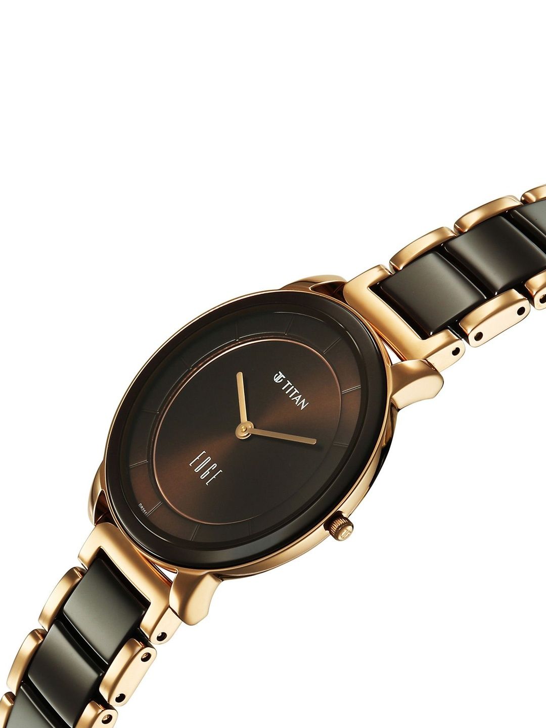 Edge Melange Ladies Quartz Analog Brown Dial Watch For - 2777KD01