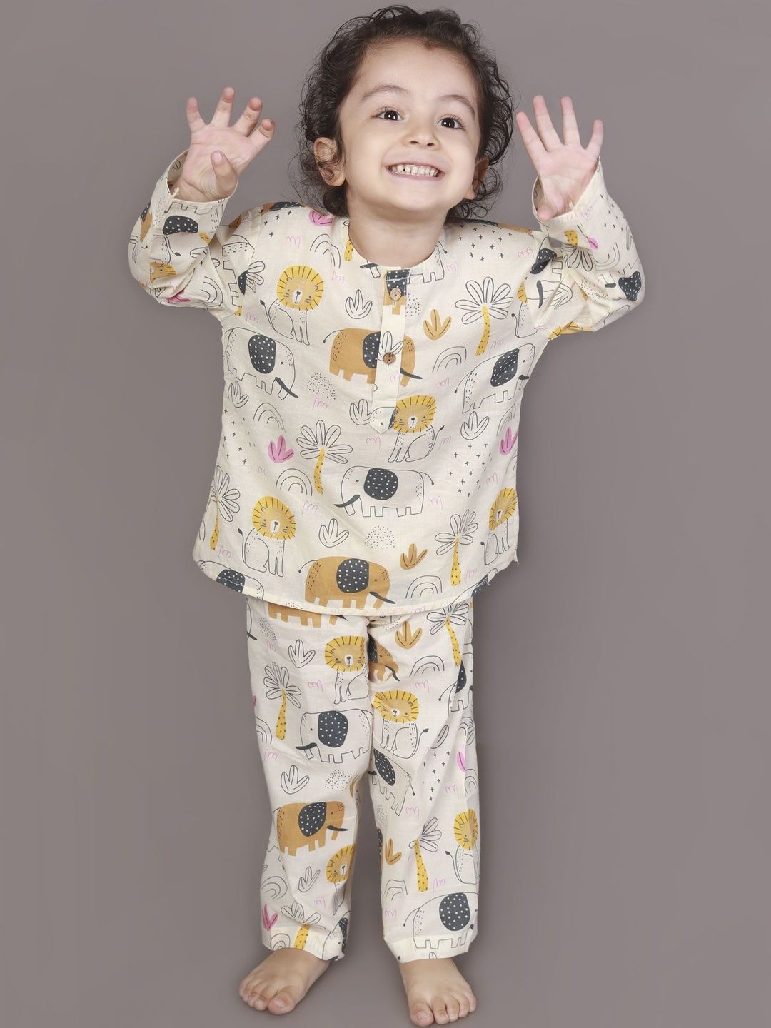 BREATHABLES Unisex Kids Printed Night suit