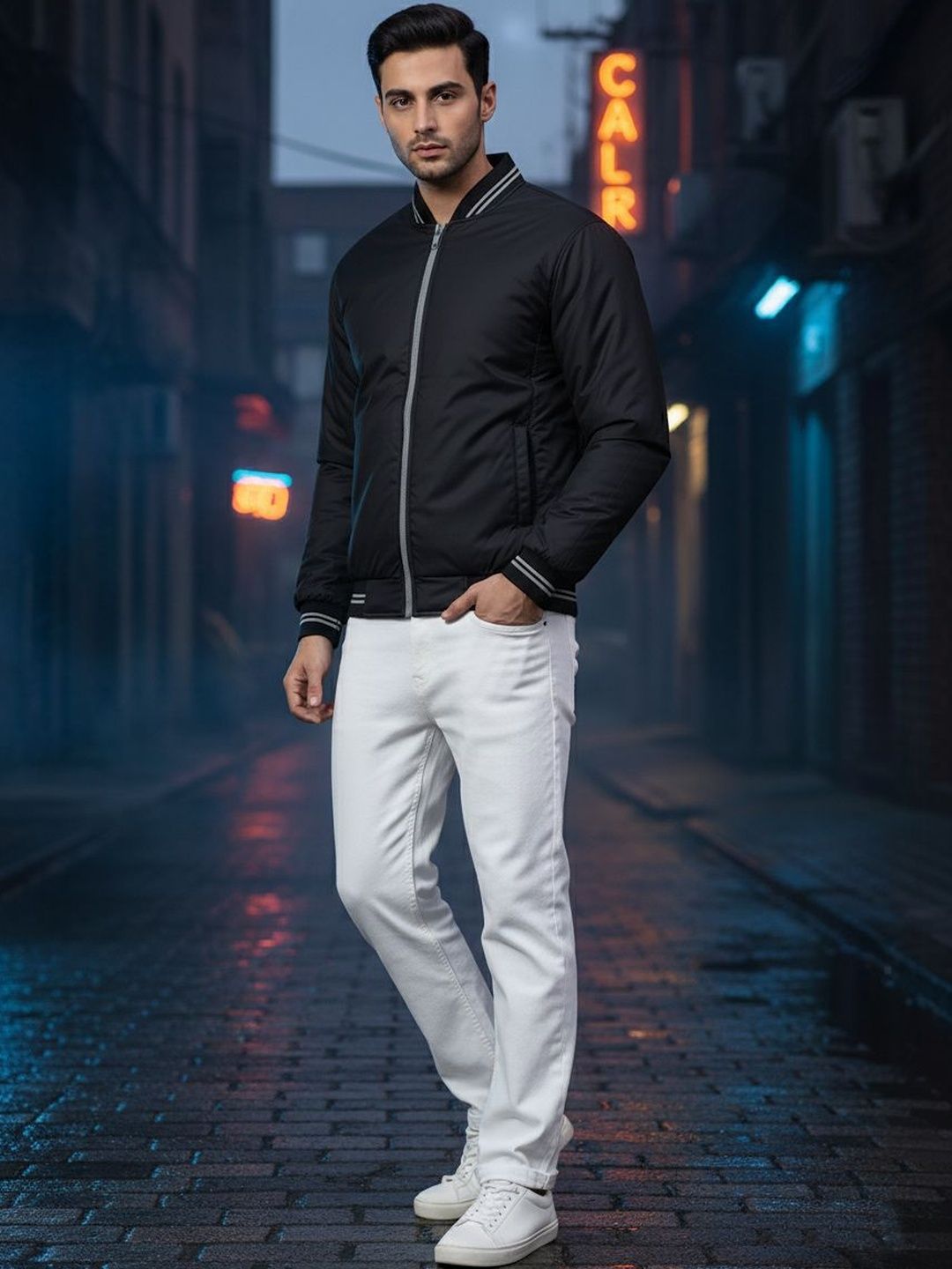 Adobe Men Lightweight Bomber Jacket