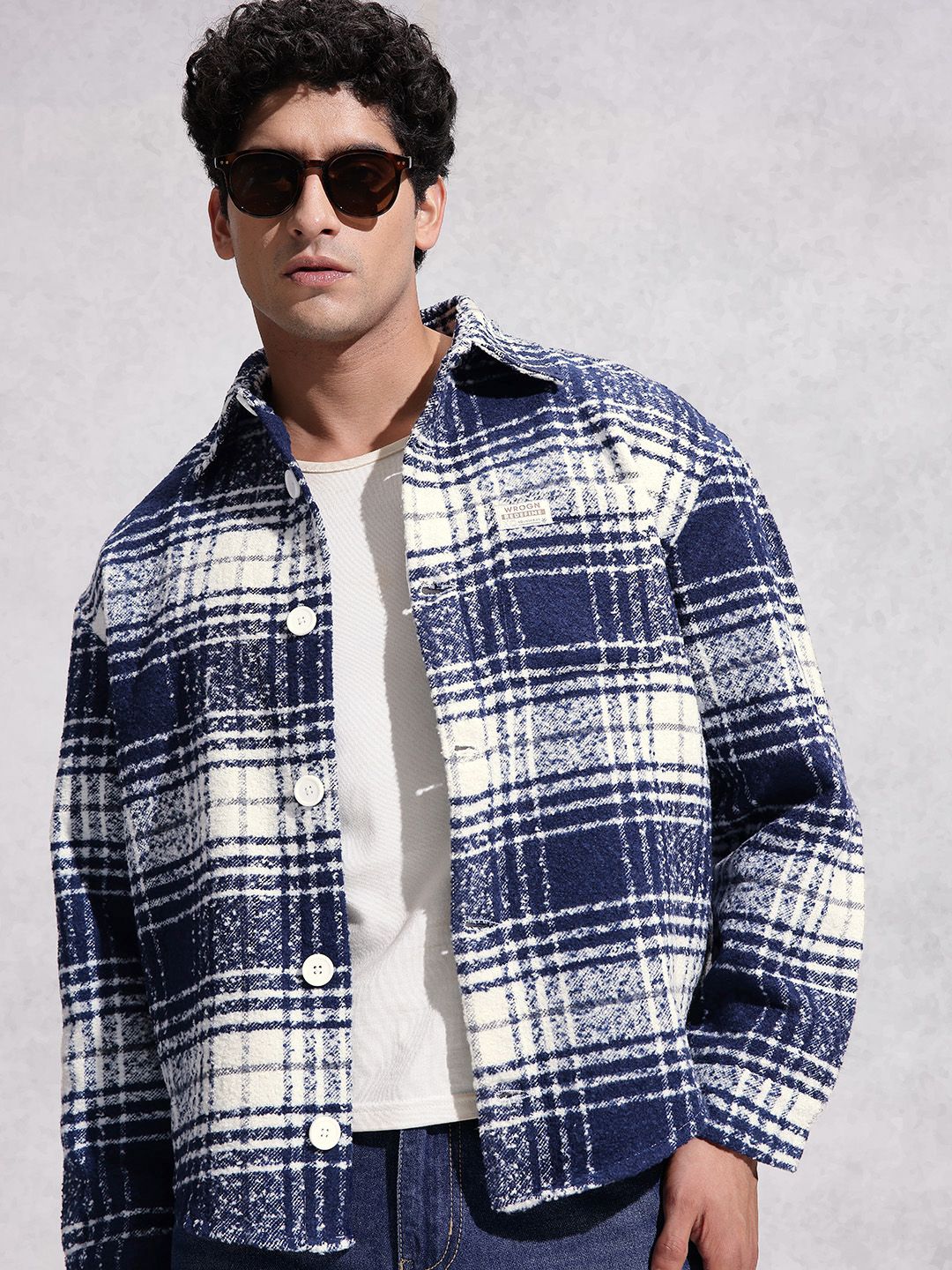 WROGN Checked Spread Collar Tailored Jacket