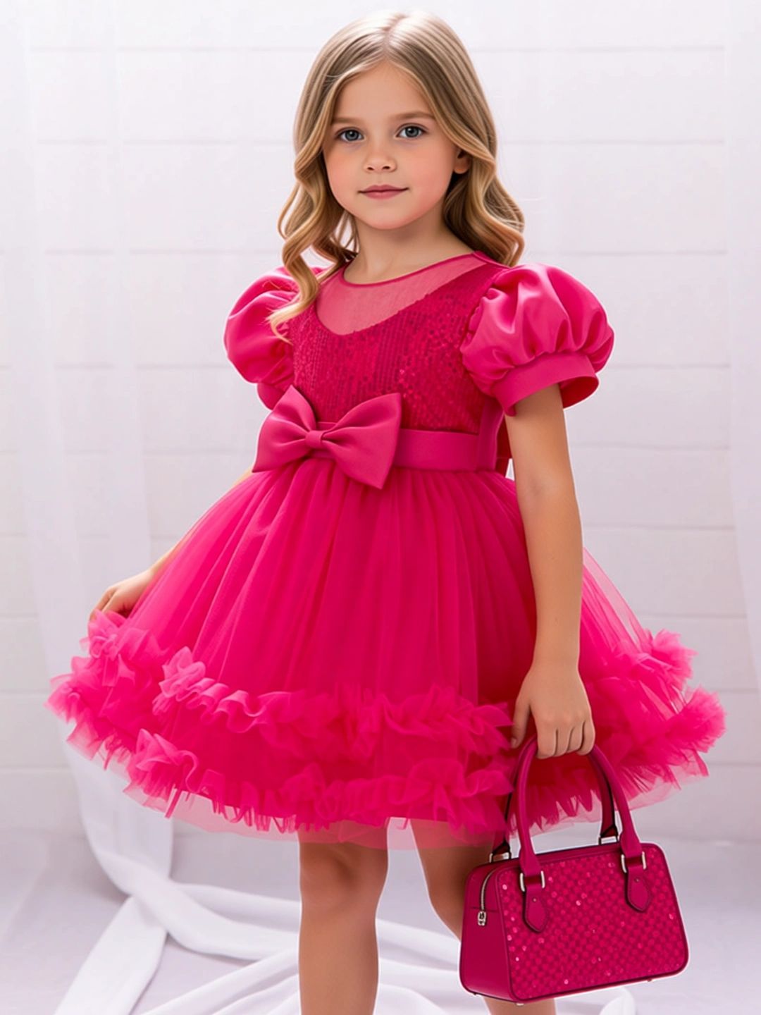 StyleCast x Revolte Puff Sleeve Sequin Balloon Maxi Dress