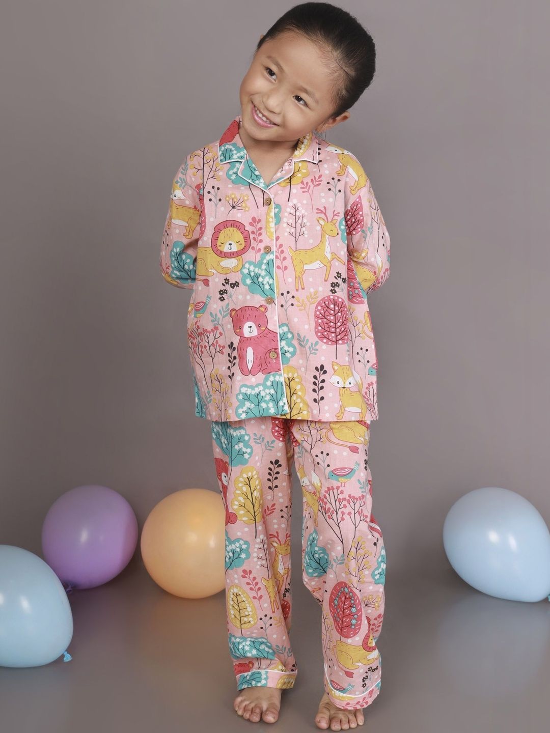 BREATHABLES Unisex Kids Printed Night suit