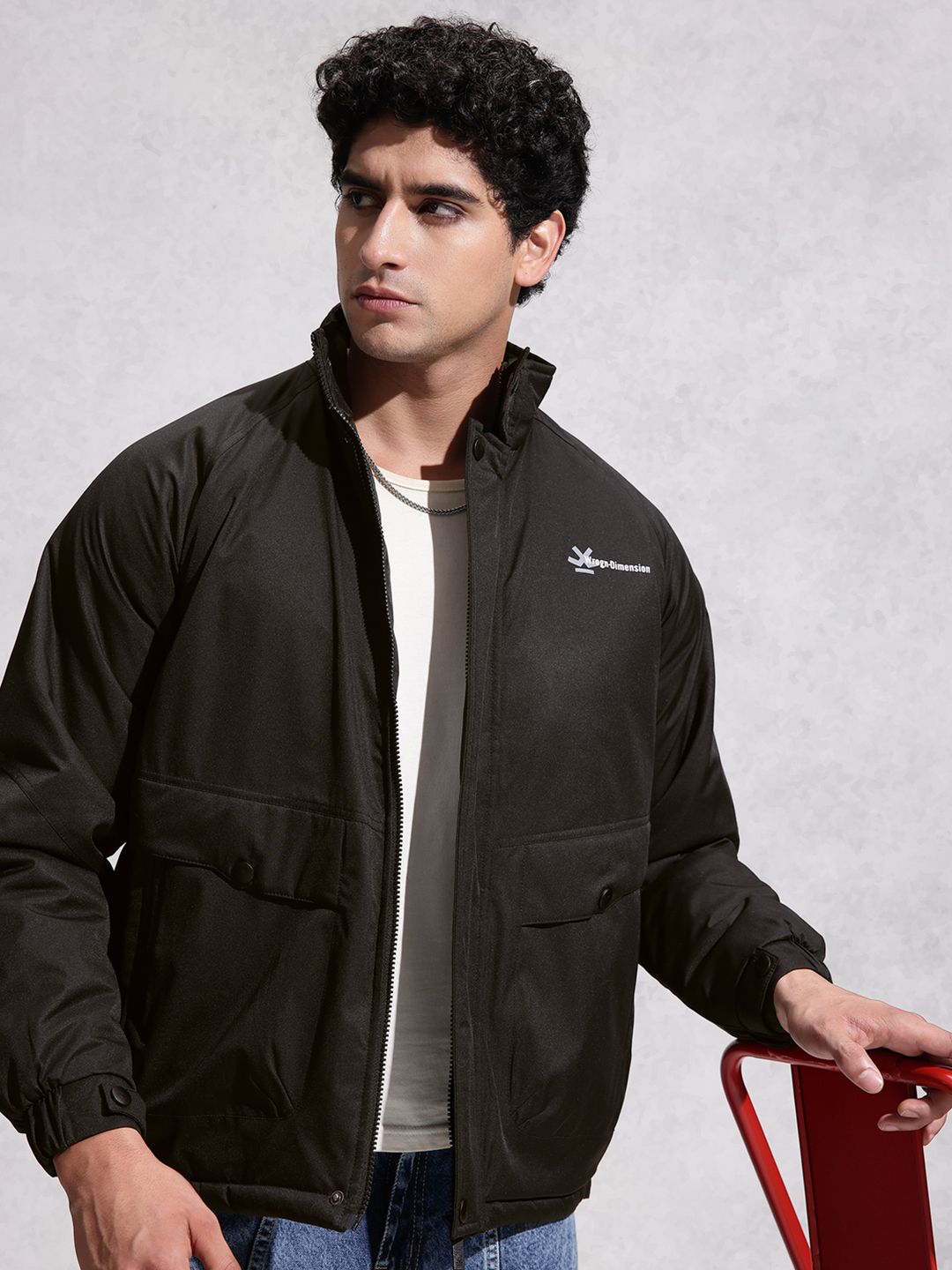 WROGN Stand Collar Padded Jacket