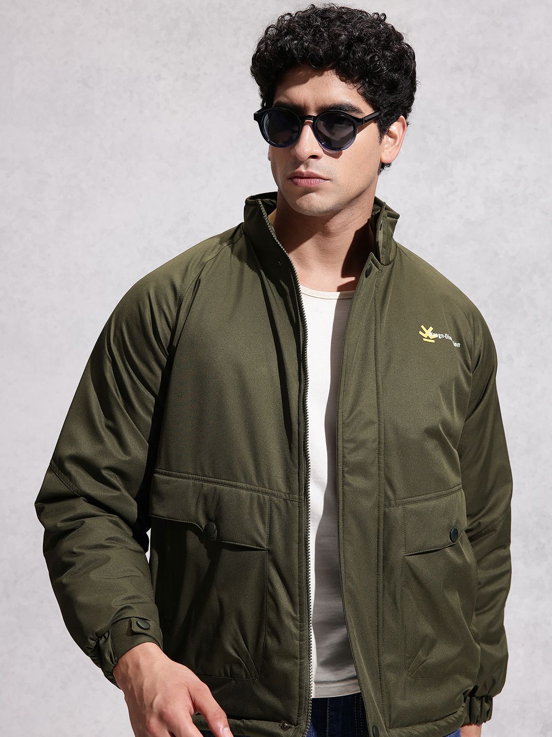 WROGN Stand Collar Padded Jacket
