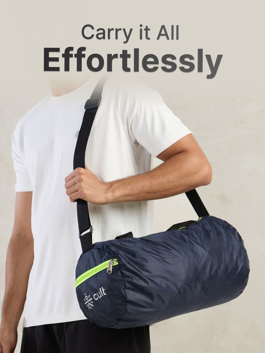 Buy CULT Black & Neon Gym Duffle Bag 20 Litre - Duffel Bag for