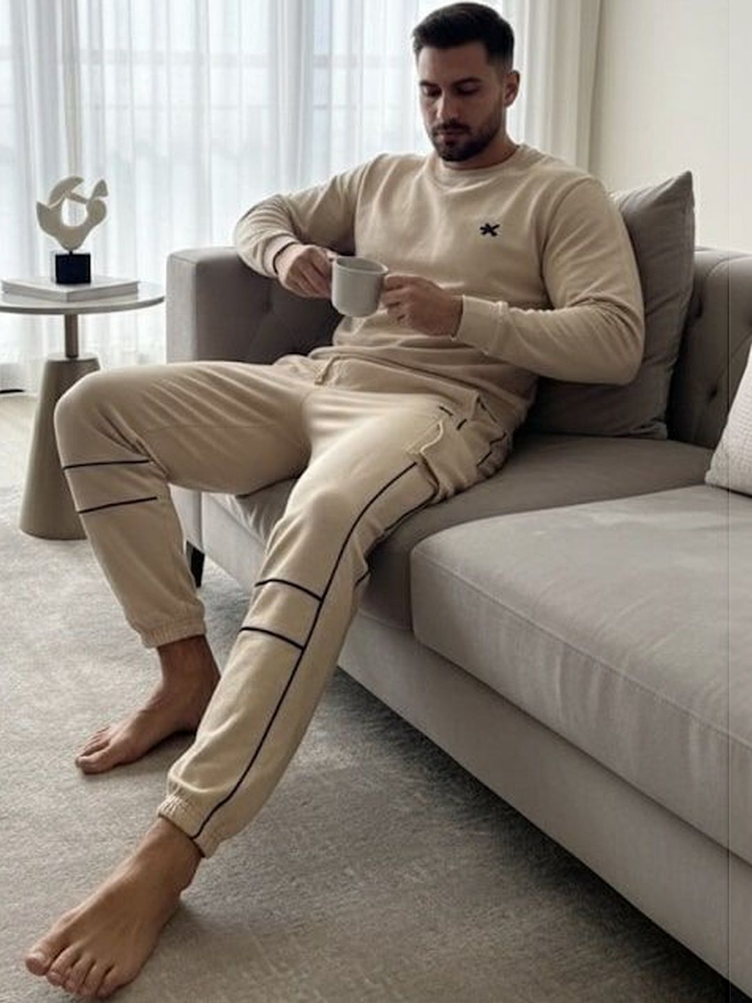 HRX by Hrithik Roshan Men Side Striped Straight Fit Joggers