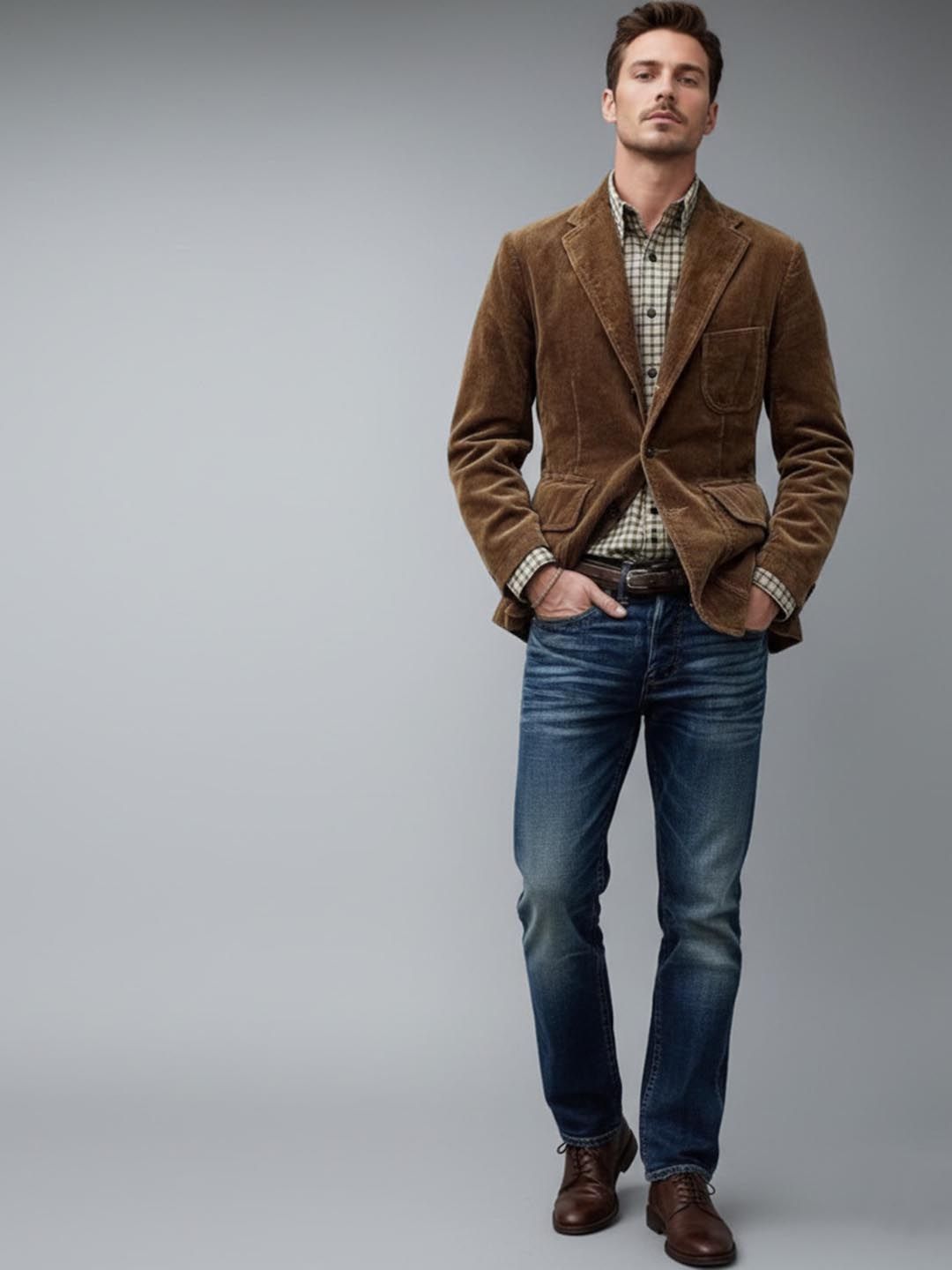 INVICTUS Men Single-Breasted Notched Lapel Casual Blazer