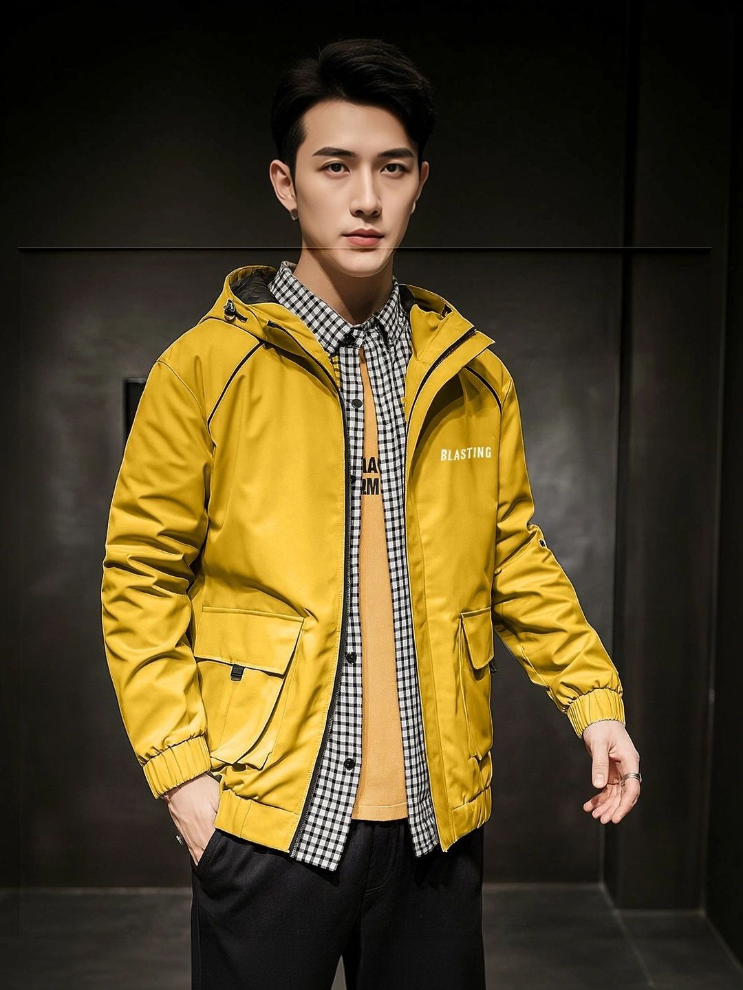 Buy MOTREX Men Hooded Typography Printed Leather Jacket - Jackets