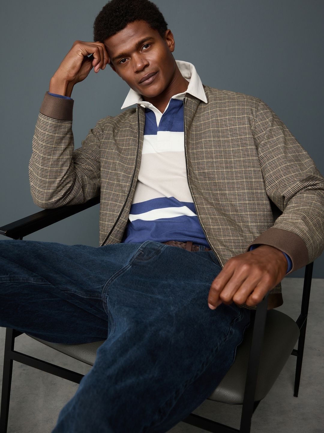 NEXT Houndstooth Bomber Jacket