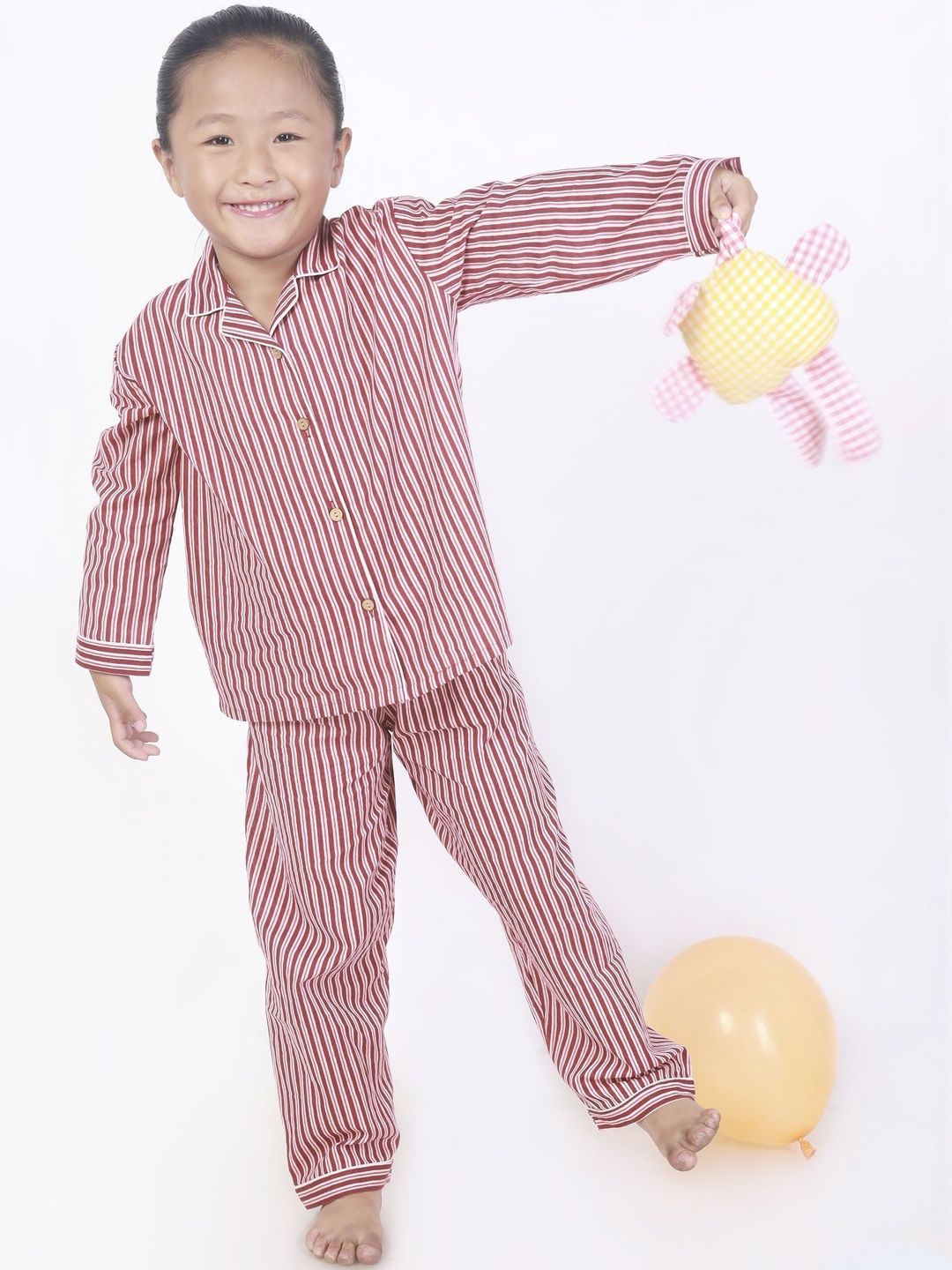 BREATHABLES Unisex Kids Striped Night suit