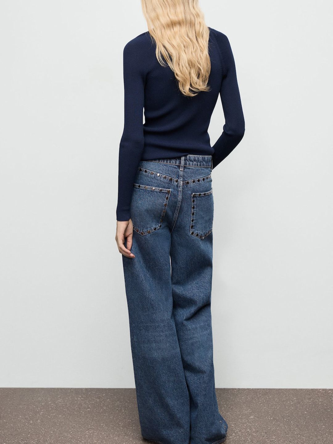 Bootcut Mid-Rise Light Fade Embellished Jeans