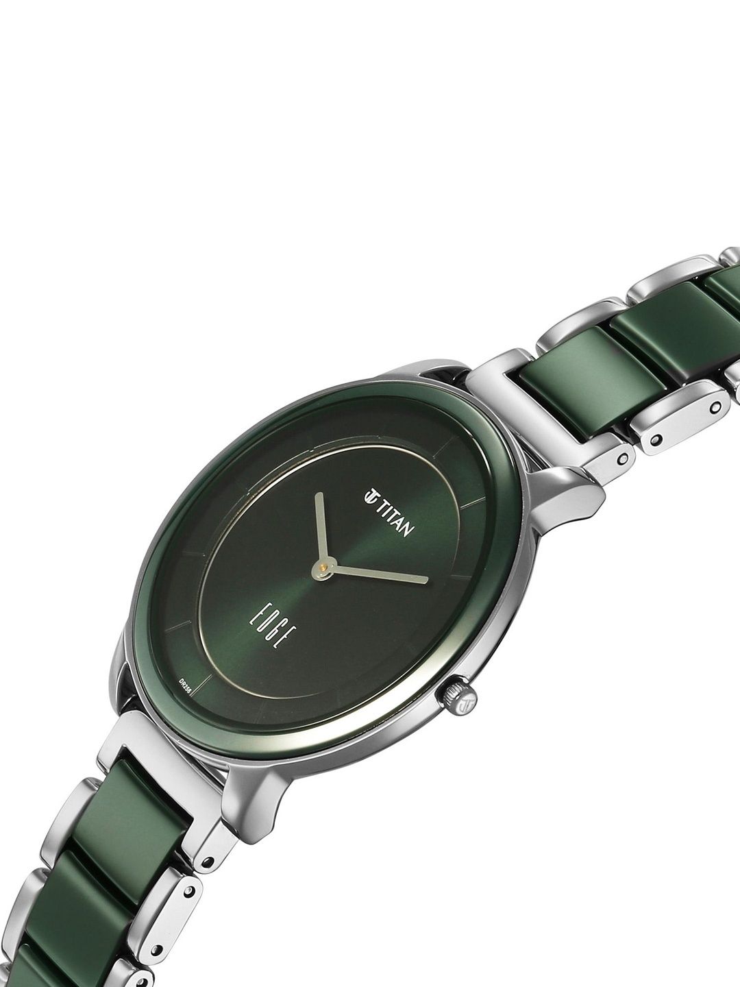 Edge Melange Ladies Quartz Analog Green Dial Watch For - 2777KD06