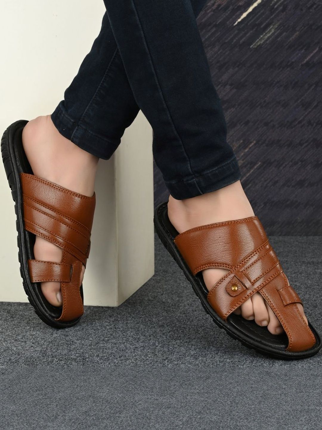 Burwood Men's Leather Slippers
