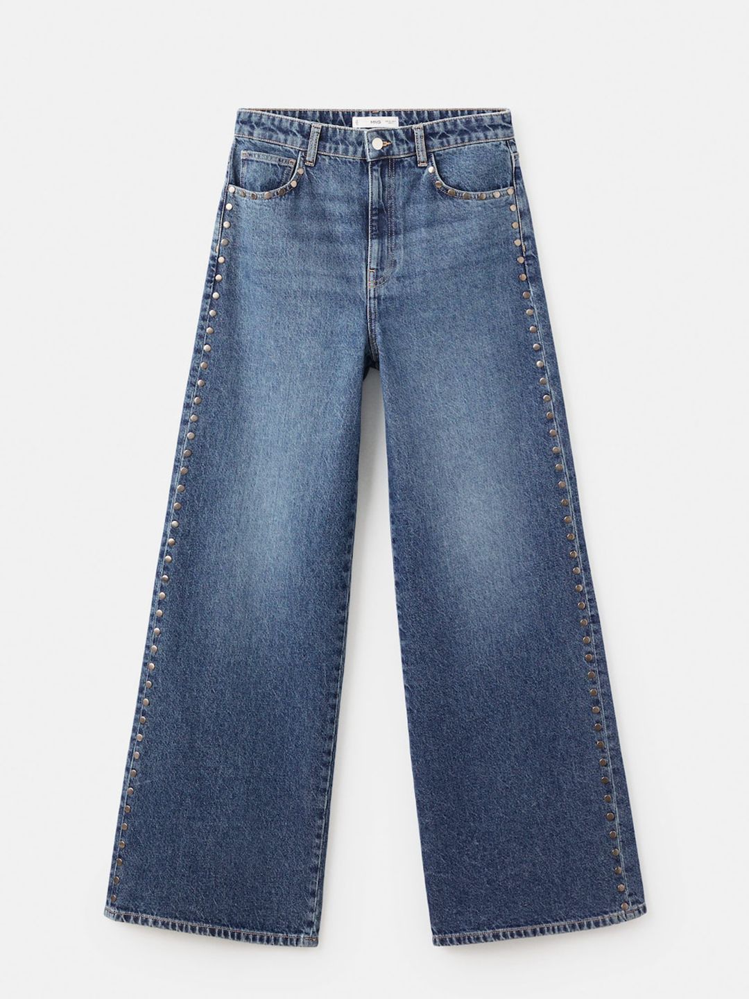 Bootcut Mid-Rise Light Fade Embellished Jeans