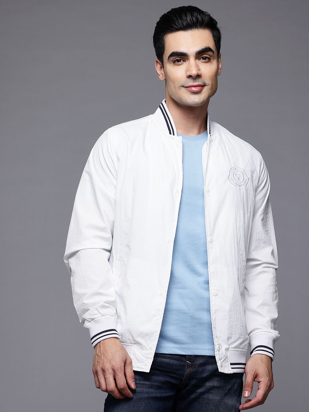 Allen Solly Brand Logo Detail Bomber Jacket