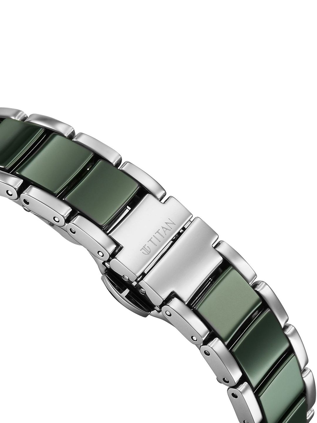 Edge Melange Ladies Quartz Analog Green Dial Watch For - 2777KD06