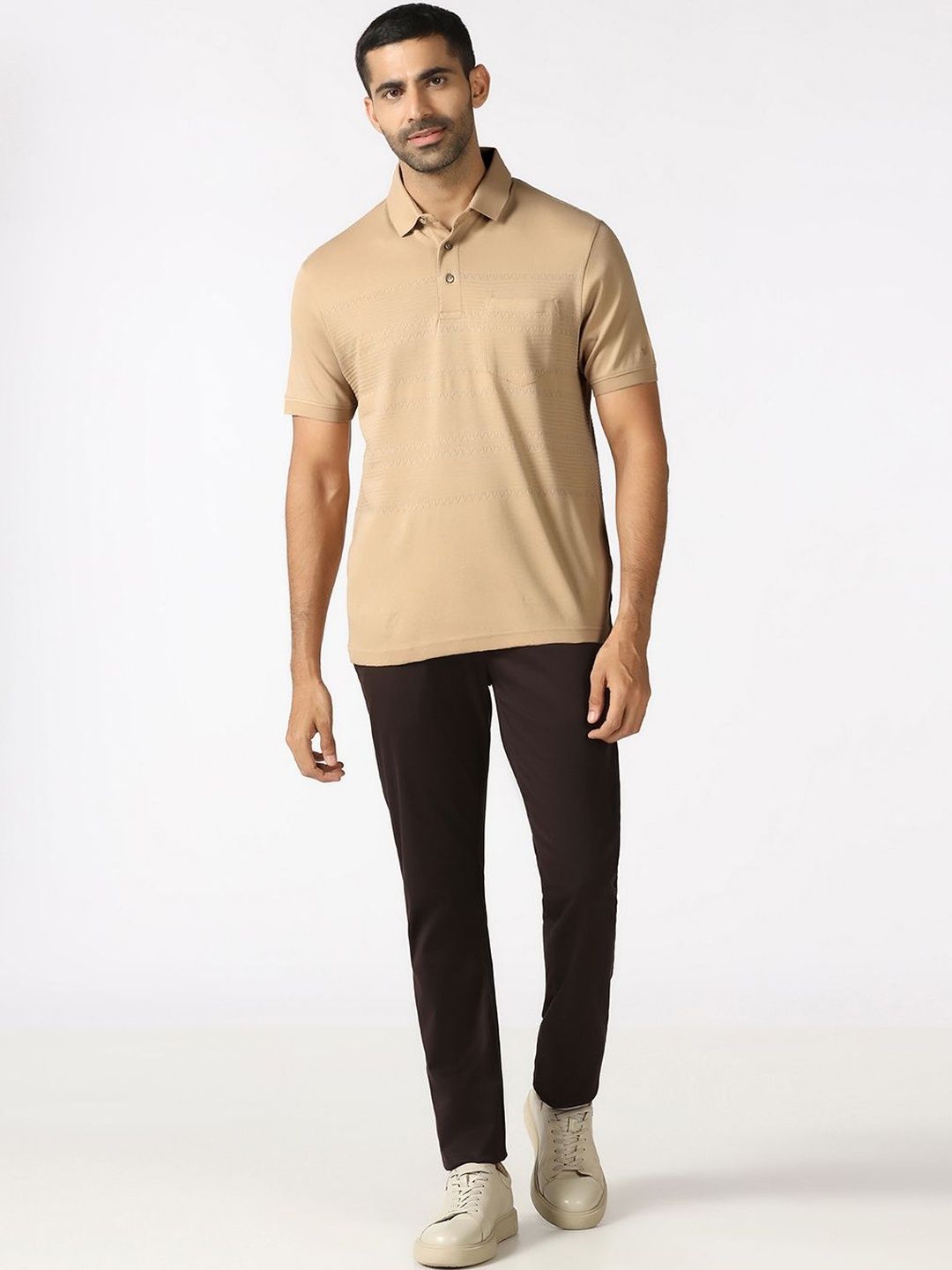 Blackberrys Men Polo Collar Pockets Slim Fit T-shirt