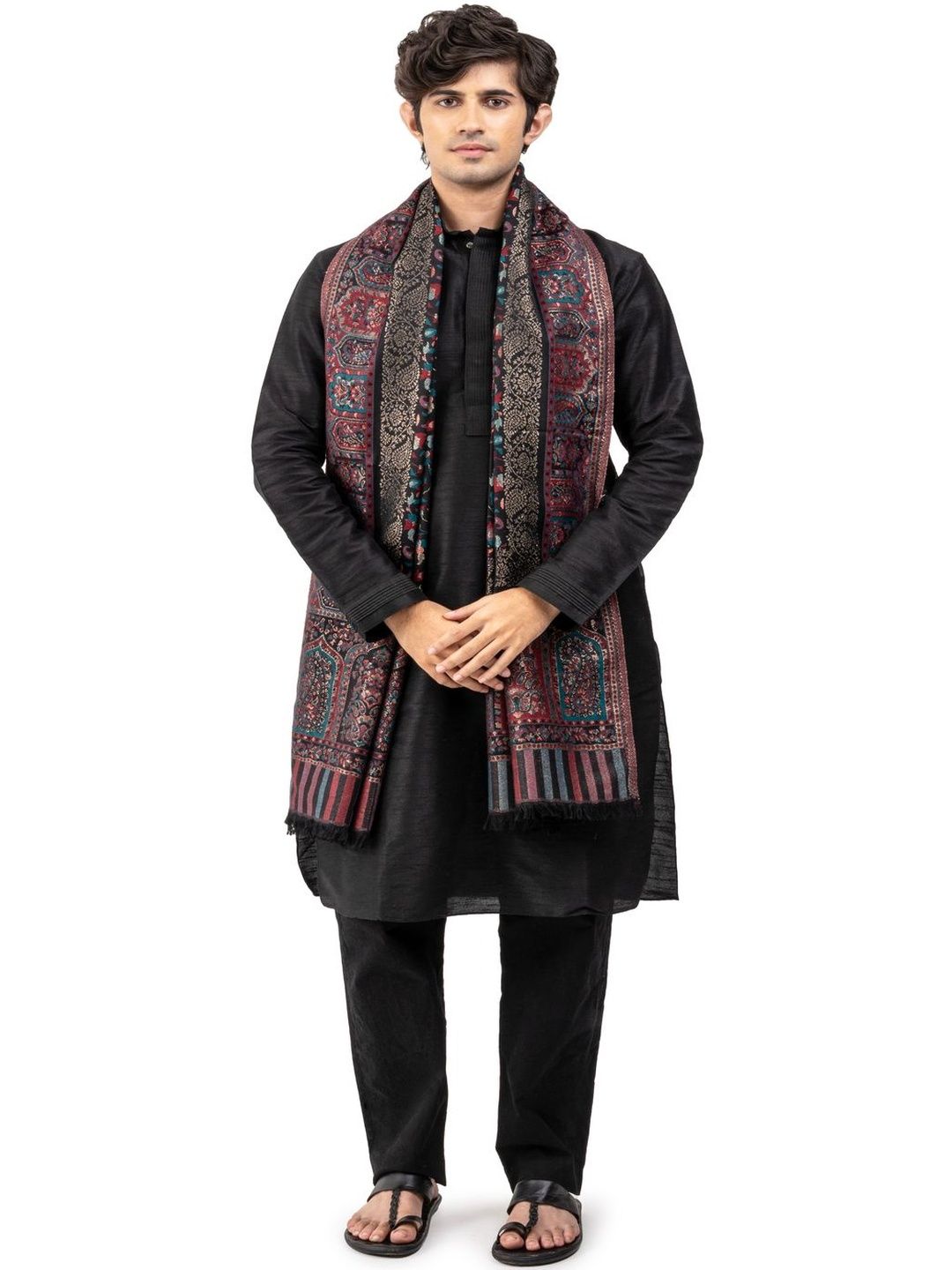 Naureen Men Woven Design Stole