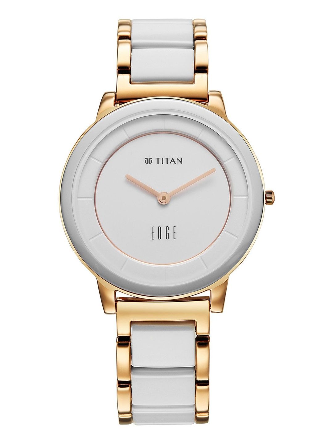 Edge Melange Ladies Quartz Analog Rose Gold Dial Watch For - 2777KD03