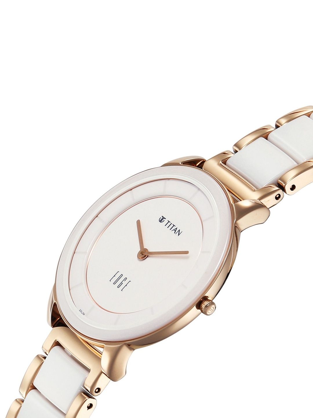 Edge Melange Ladies Quartz Analog Rose Gold Dial Watch For - 2777KD03