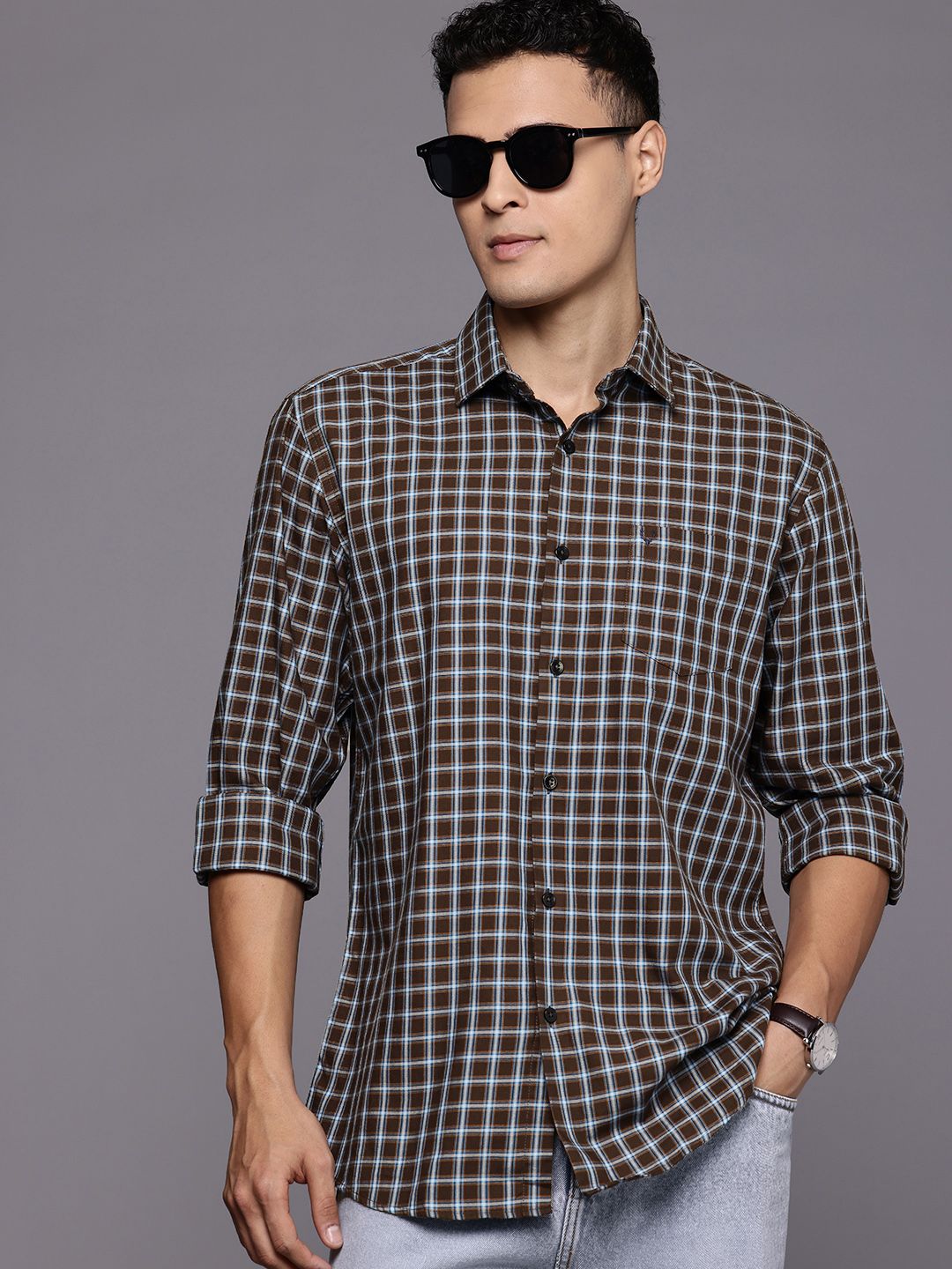 Allen Solly Classic Checked Pure Cotton Casual Shirt
