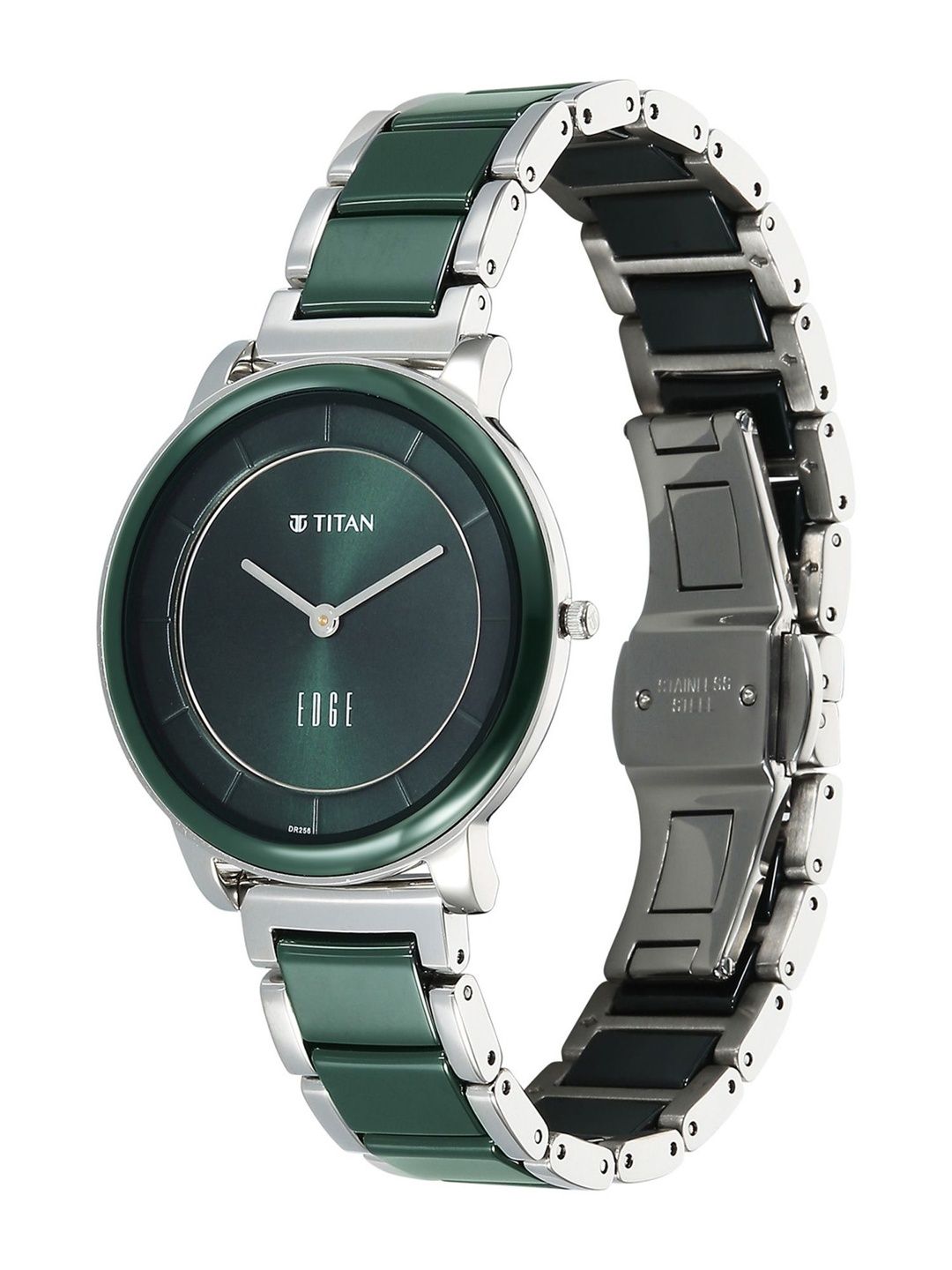 Edge Melange Ladies Quartz Analog Green Dial Watch For - 2777KD06