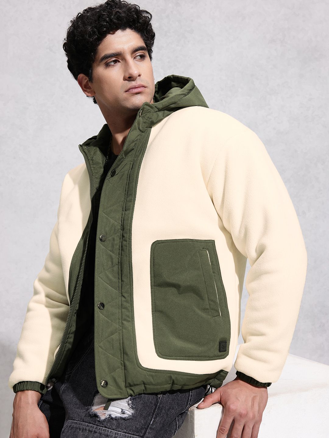WROGN Oversized Hooded Padded Jacket