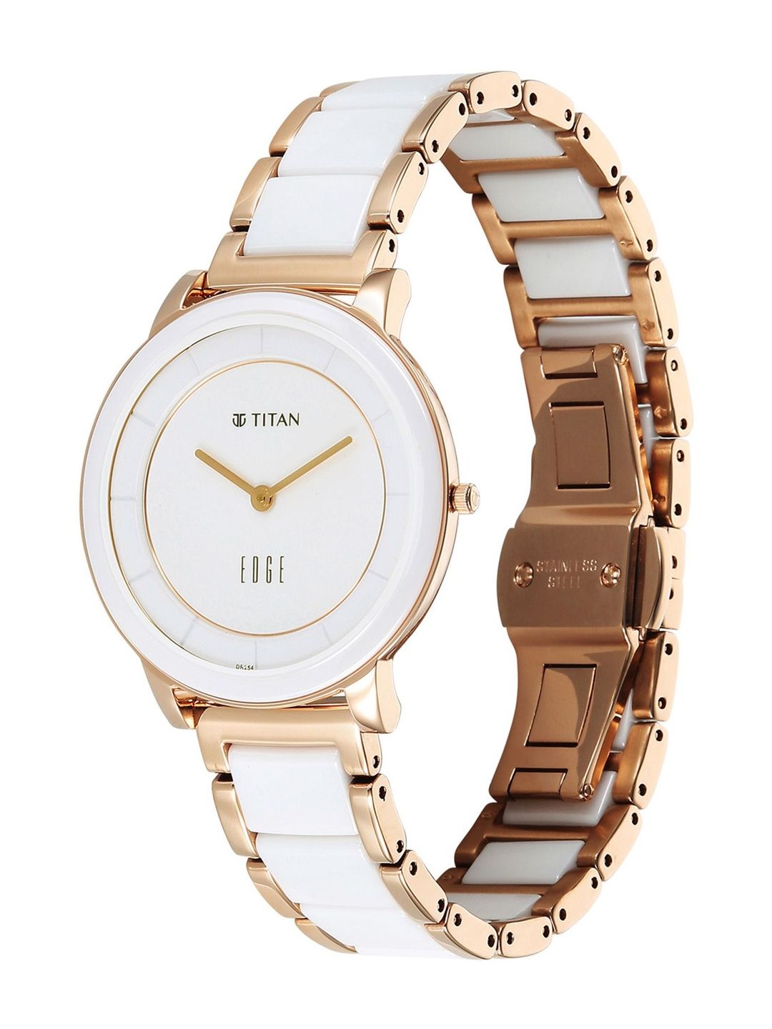 Edge Melange Ladies Quartz Analog Rose Gold Dial Watch For - 2777KD03