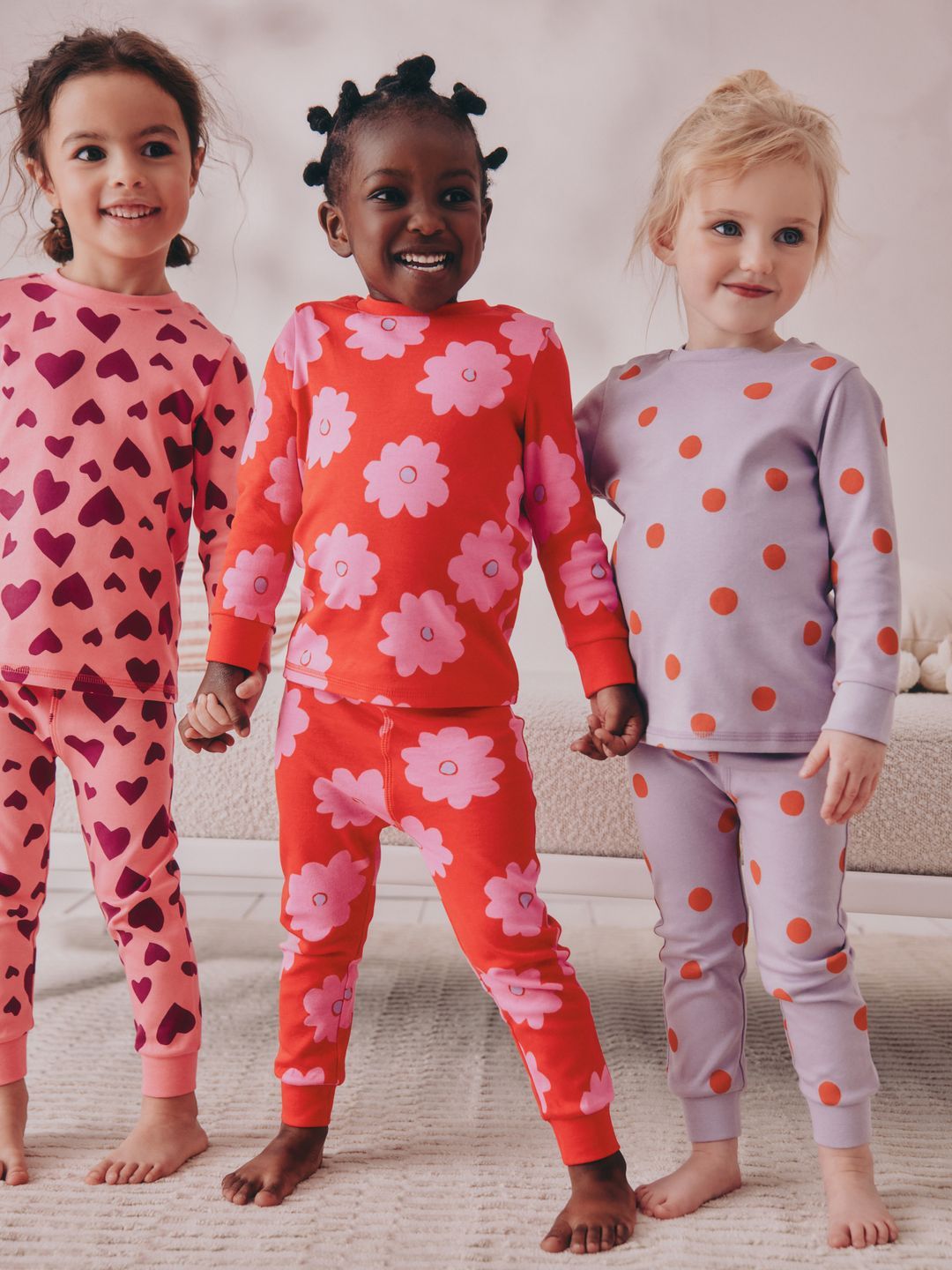 NEXT Girls Pack Of 3 Printed Pure Cotton Clothing Set