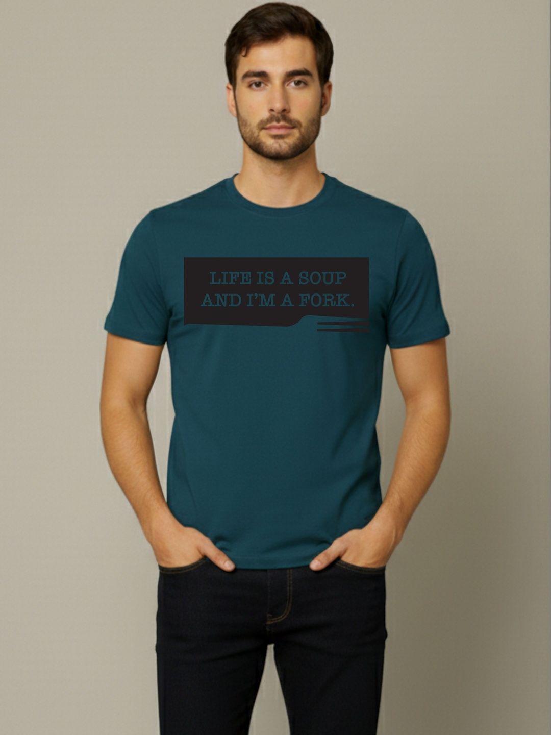 HERE&NOW Men Typography Printed Bio Finish T-shirt