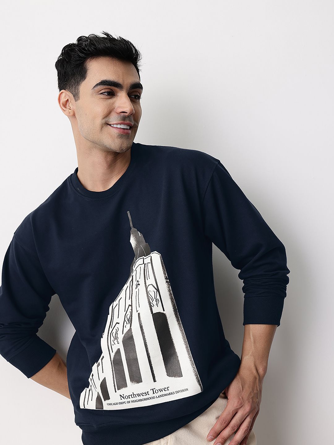 Mast & Harbour Graphic Printed Pullover
