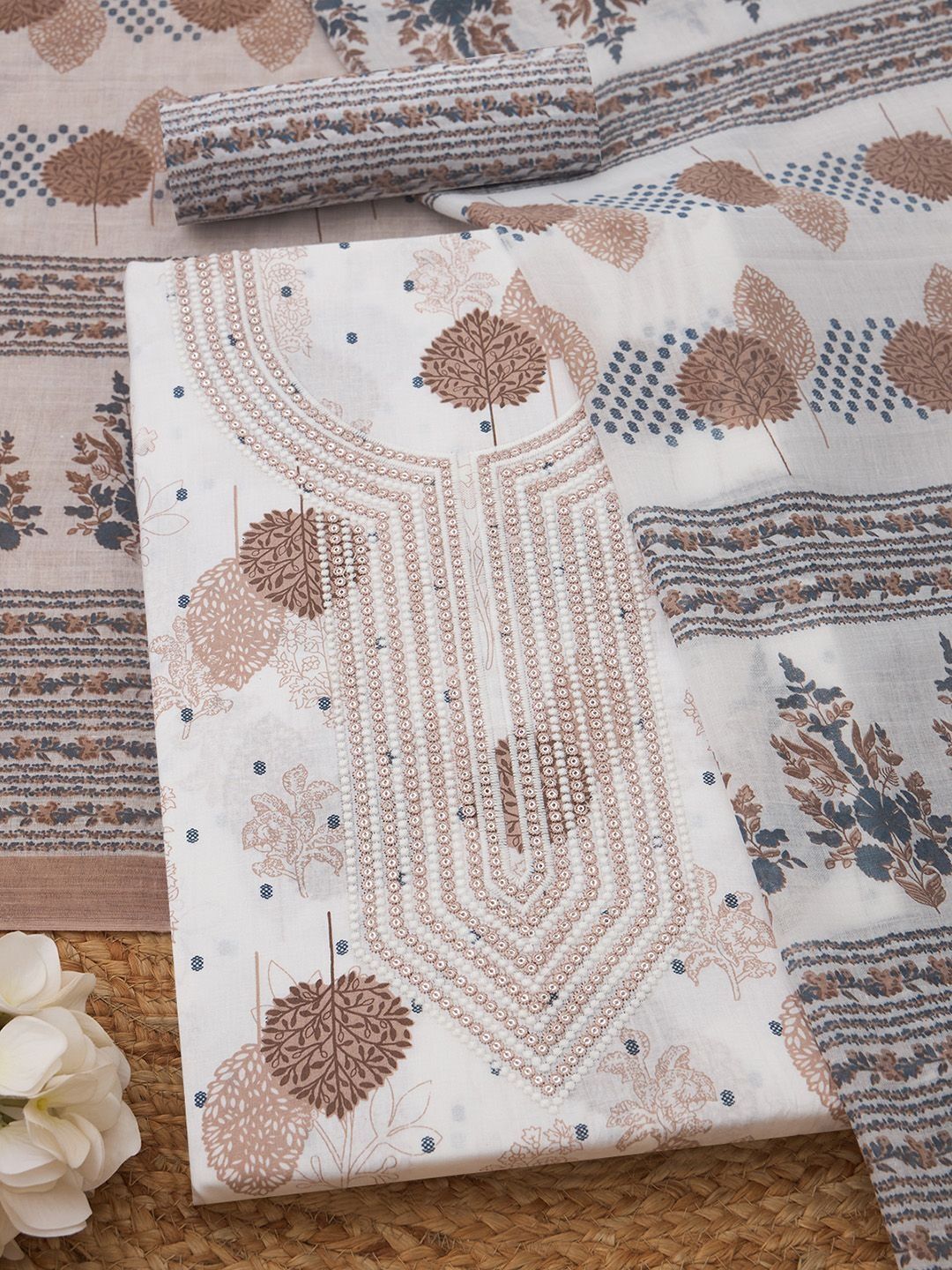 Soch Printed Unstitched Dress Material