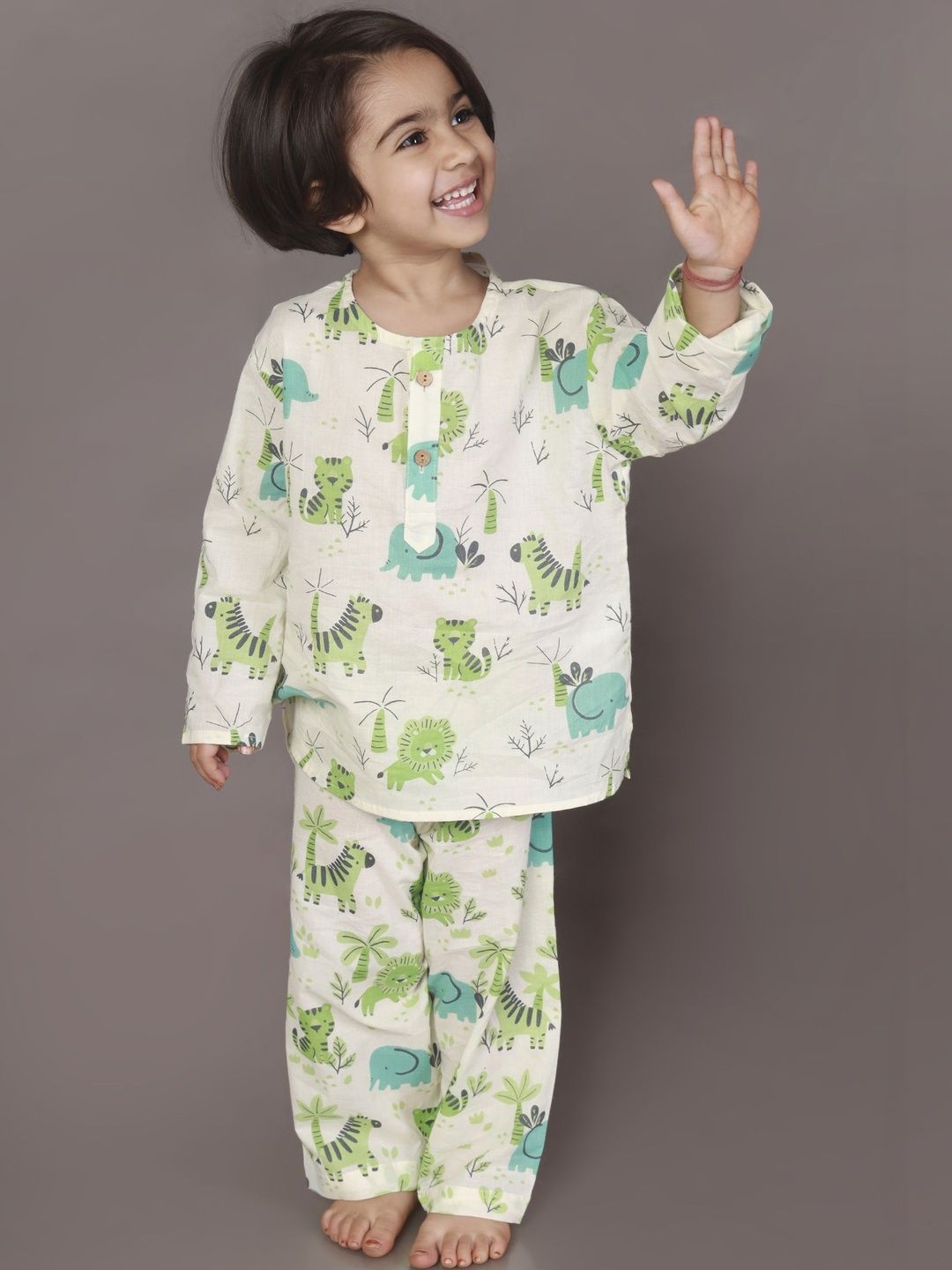 BREATHABLES Unisex Kids Printed Night suit