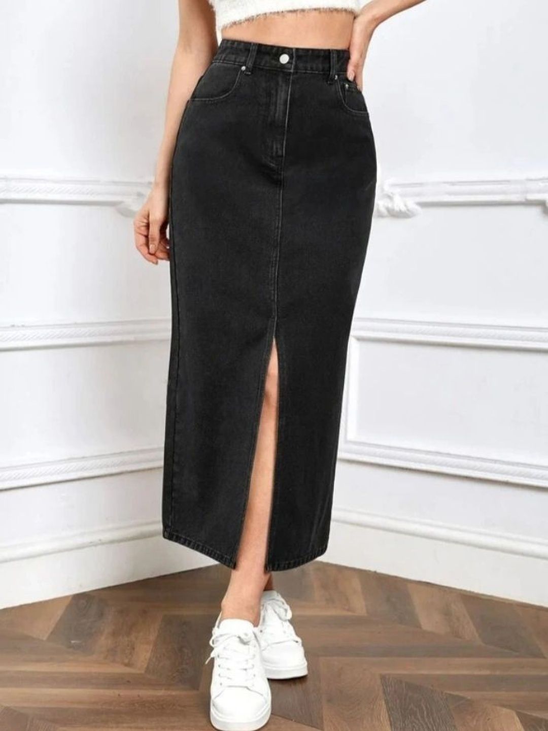 Pink Clap Fashion Straight Midi Skirts