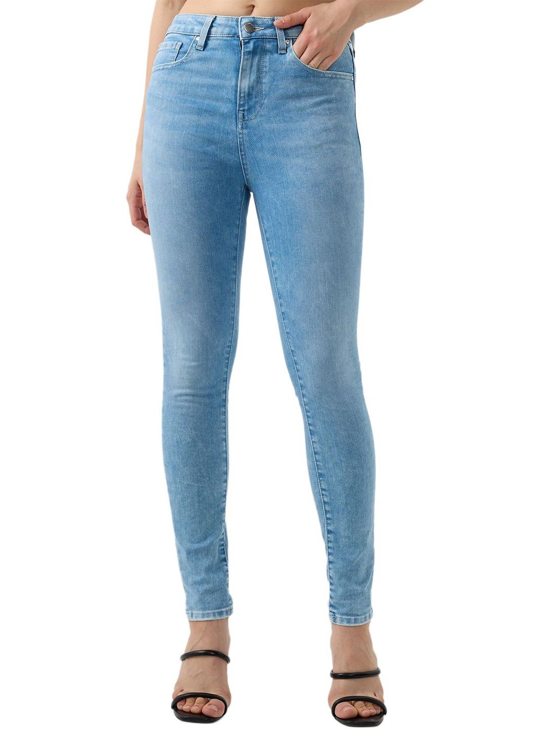 SPYKAR Women Super Skinny Fit High-Rise Light Fade Stretchable Jeans