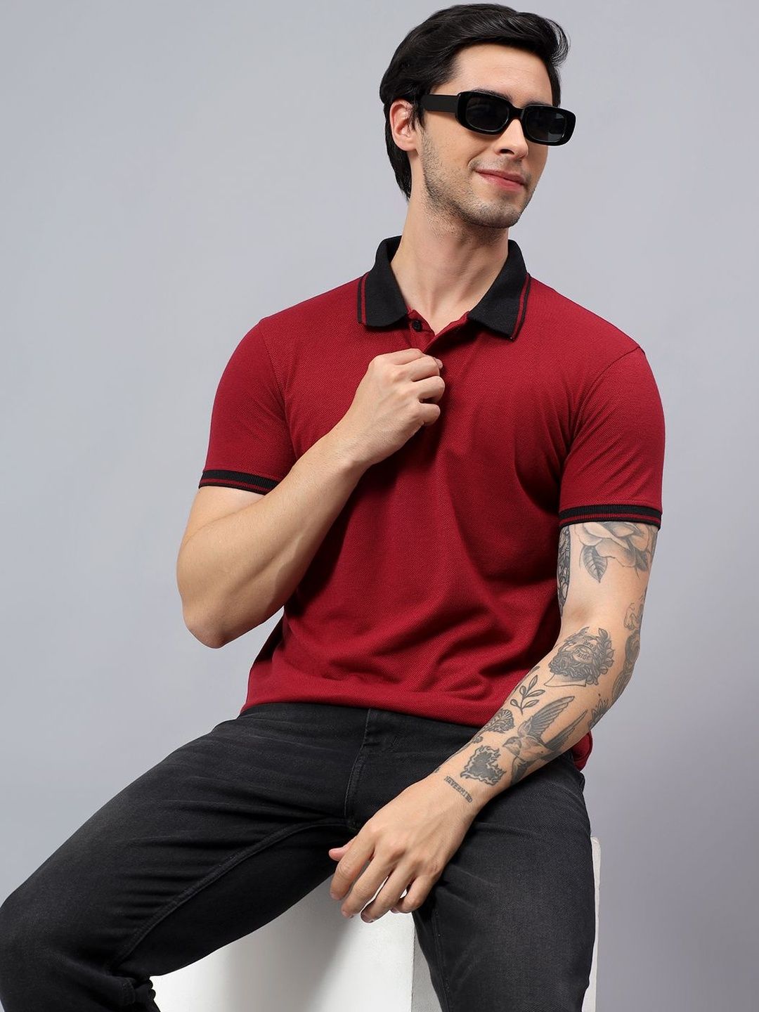 The Roadster Lifestyle Co Polo Collar T-Shirt